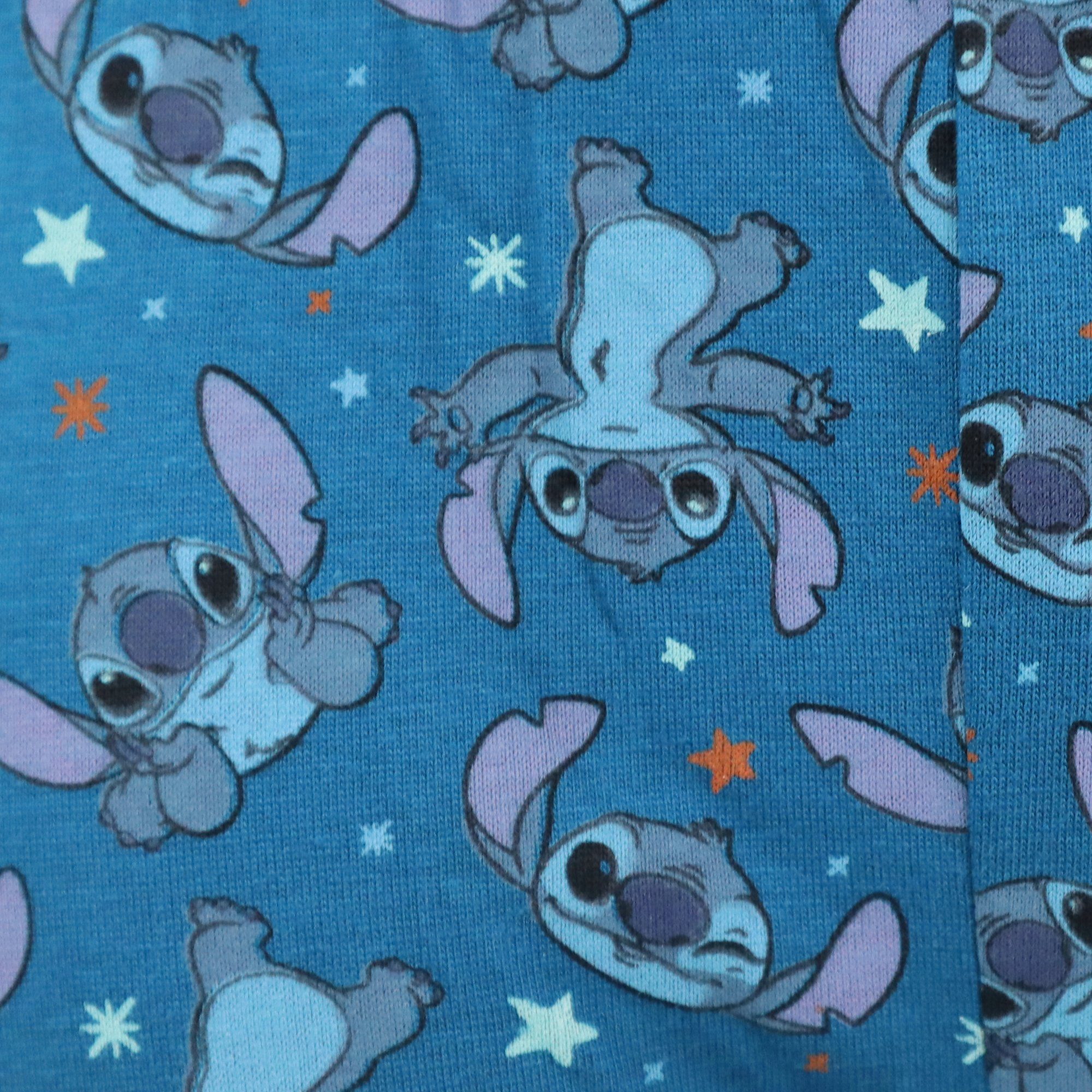 Disney Schlafanzug 100% Jungen Kinder Pyjama Gr. Blau Disney 134, bis langarm 104 Baumwolle Stitch