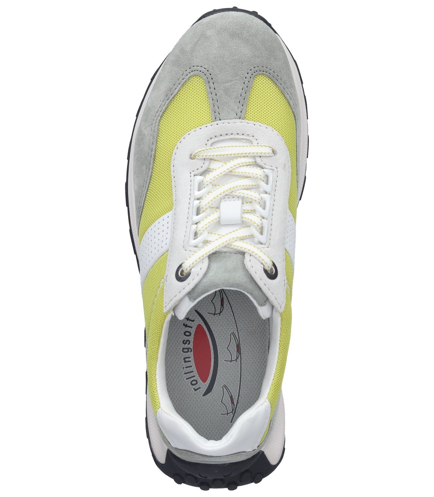 Sneaker 42) Veloursleder/Mesh Gabor Mehrfarbig Sneaker (yellow/pino/weiss /