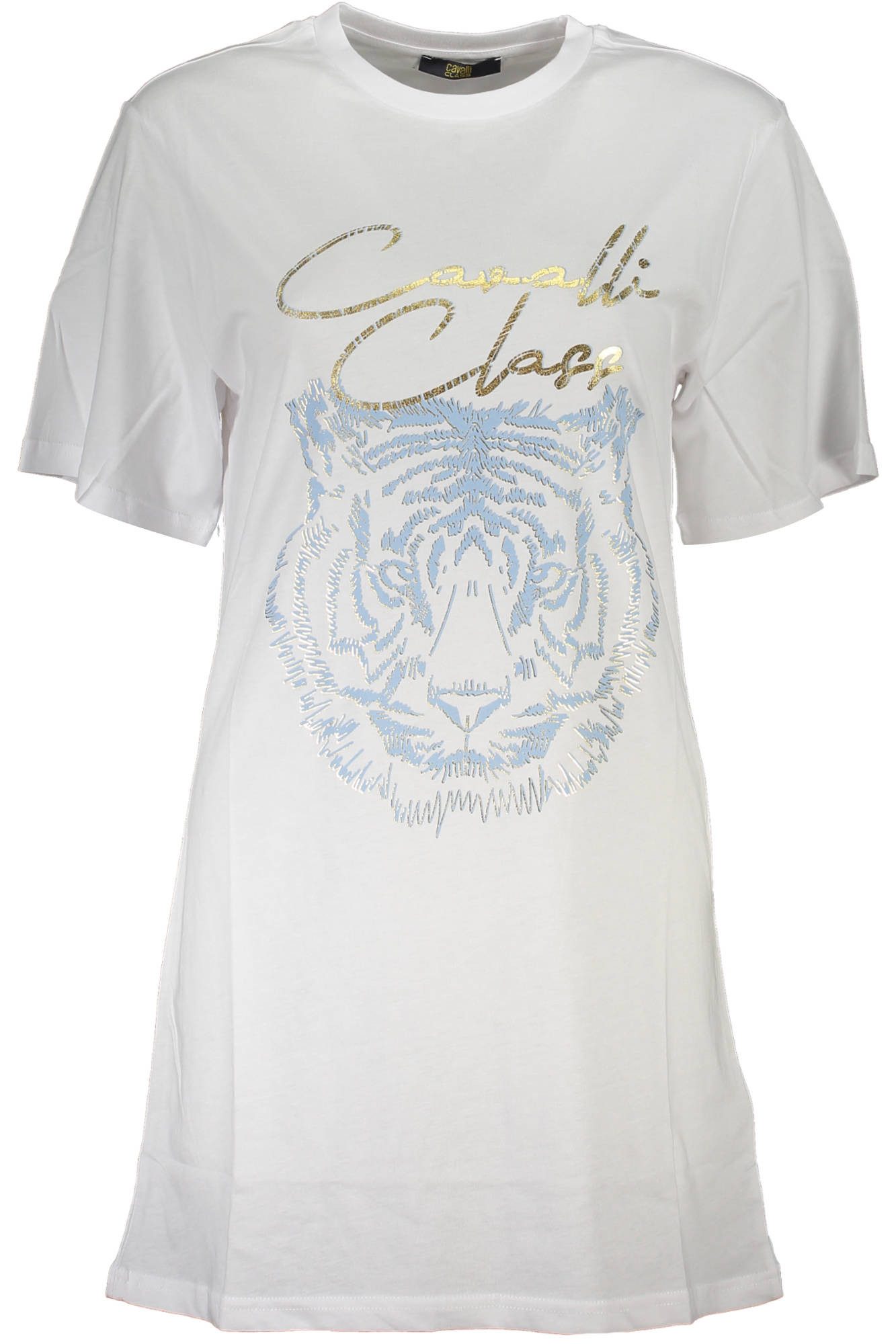 Cavalli Class T-Shirt Damen Kurzarm T-Shirt Weiß - Regular Fit mit Print