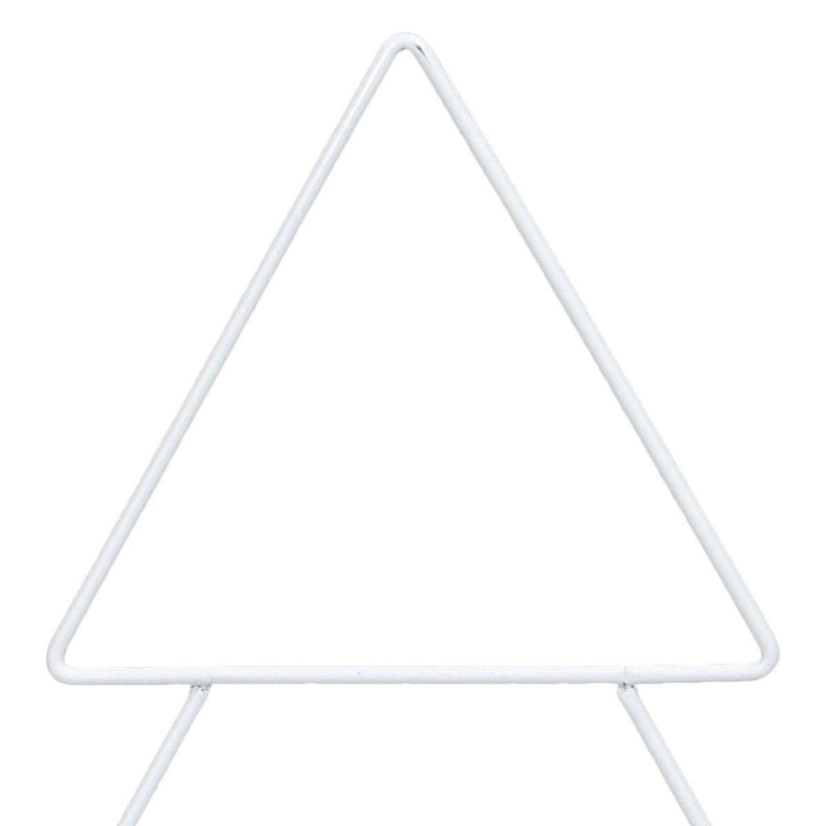 Posiwio Künstlicher Weihnachtsbaum Weihnachtsbaum Metall Weiß 41cm Skandi Deko modern