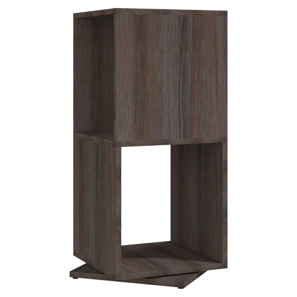 furnicato Bücherregal Drehregal 34,5x34,5x75,5 Grau Sonoma-Eiche Holzwerkstoff und cm