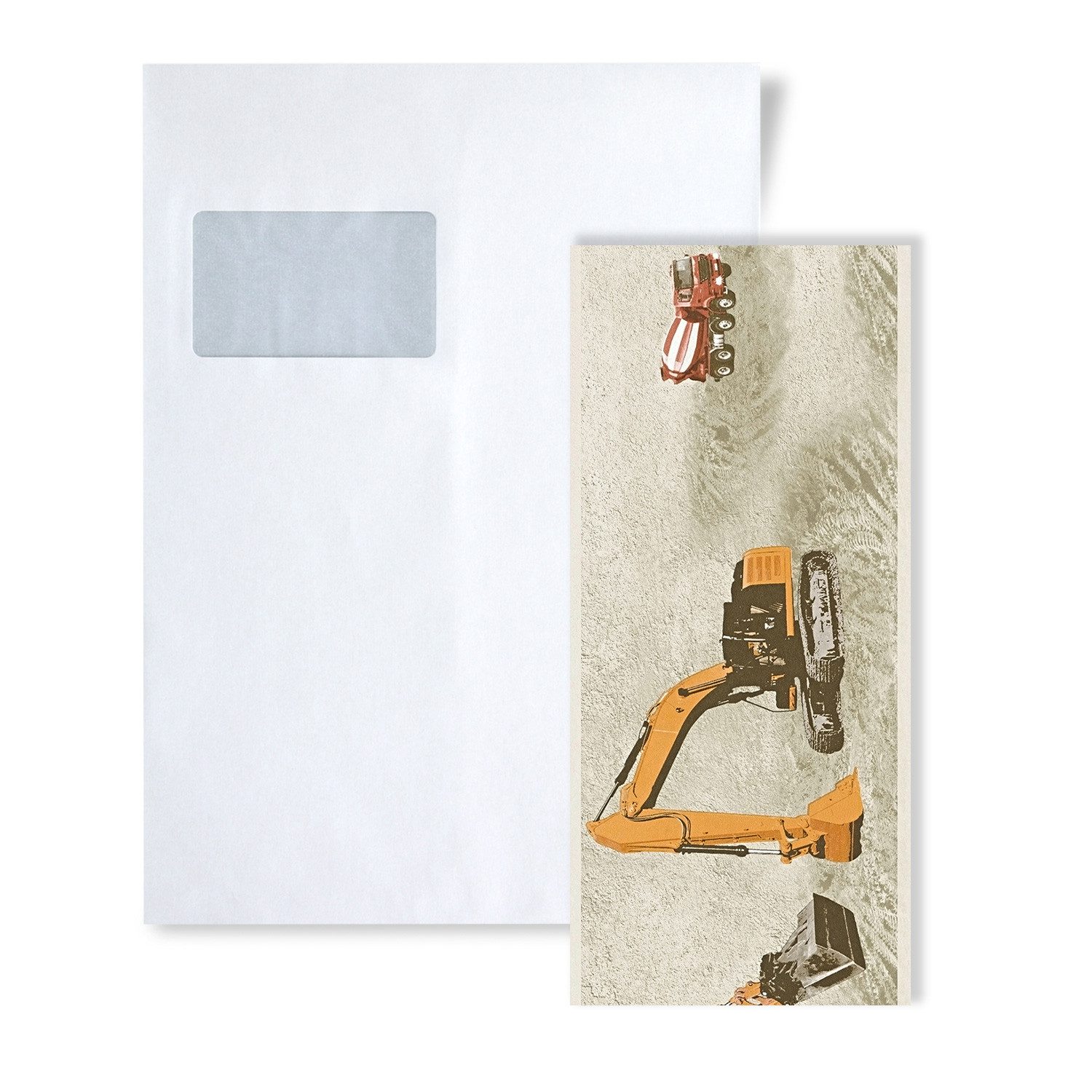 Profhome Bordüre 1 MUSTERSTÜCK S-358712-GU Длина ca. 29 cm MUSTER der Grafik Tapete, (1 Musterblatt, ca. A5-A4), ocker