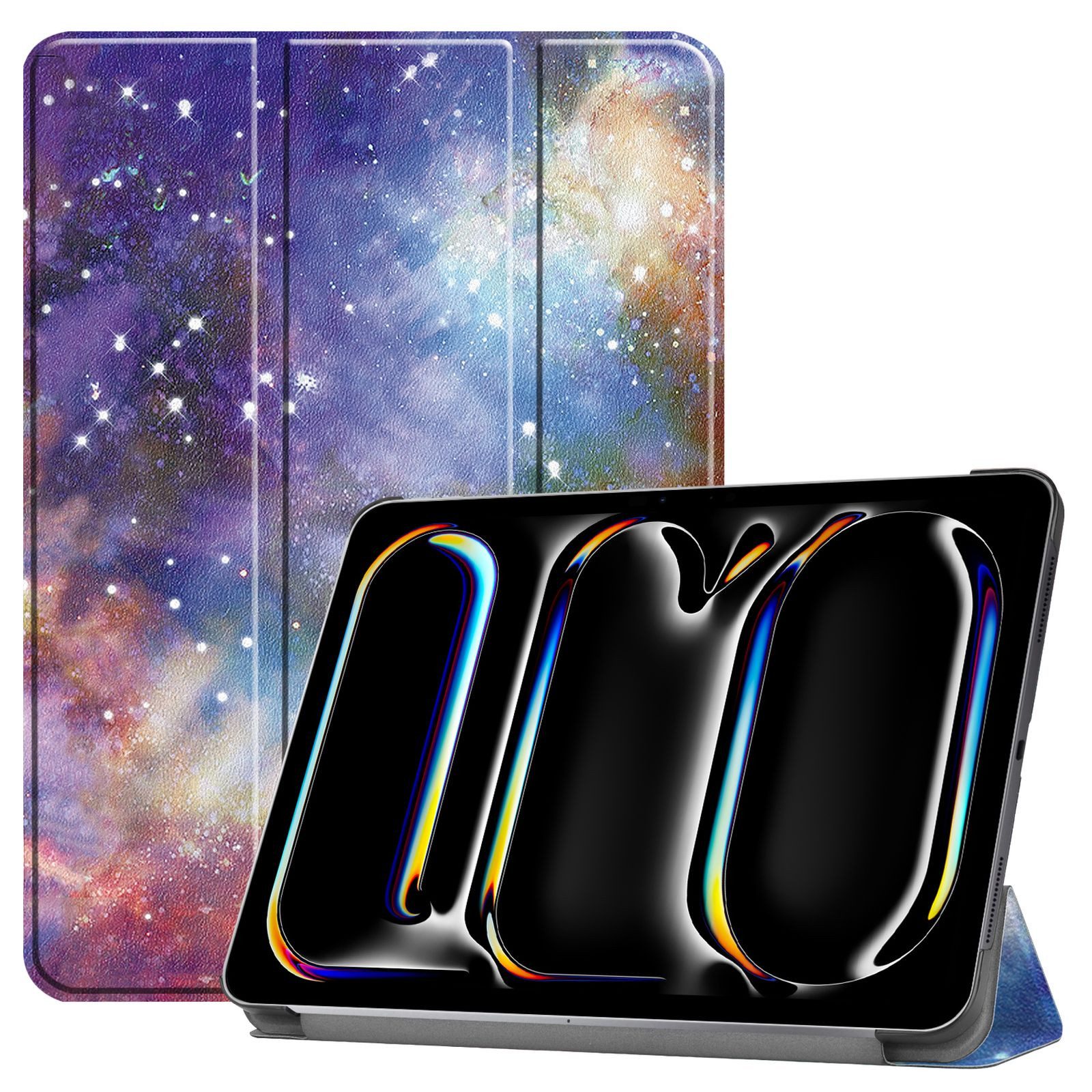 Lobwerk Tablet-Hülle 2in1 Set (Hülle + Glas) für Apple iPad Pro 13 2024 M4, Wake & Sleep Funktion, Sturzdämpfung, Aufstellfunktion