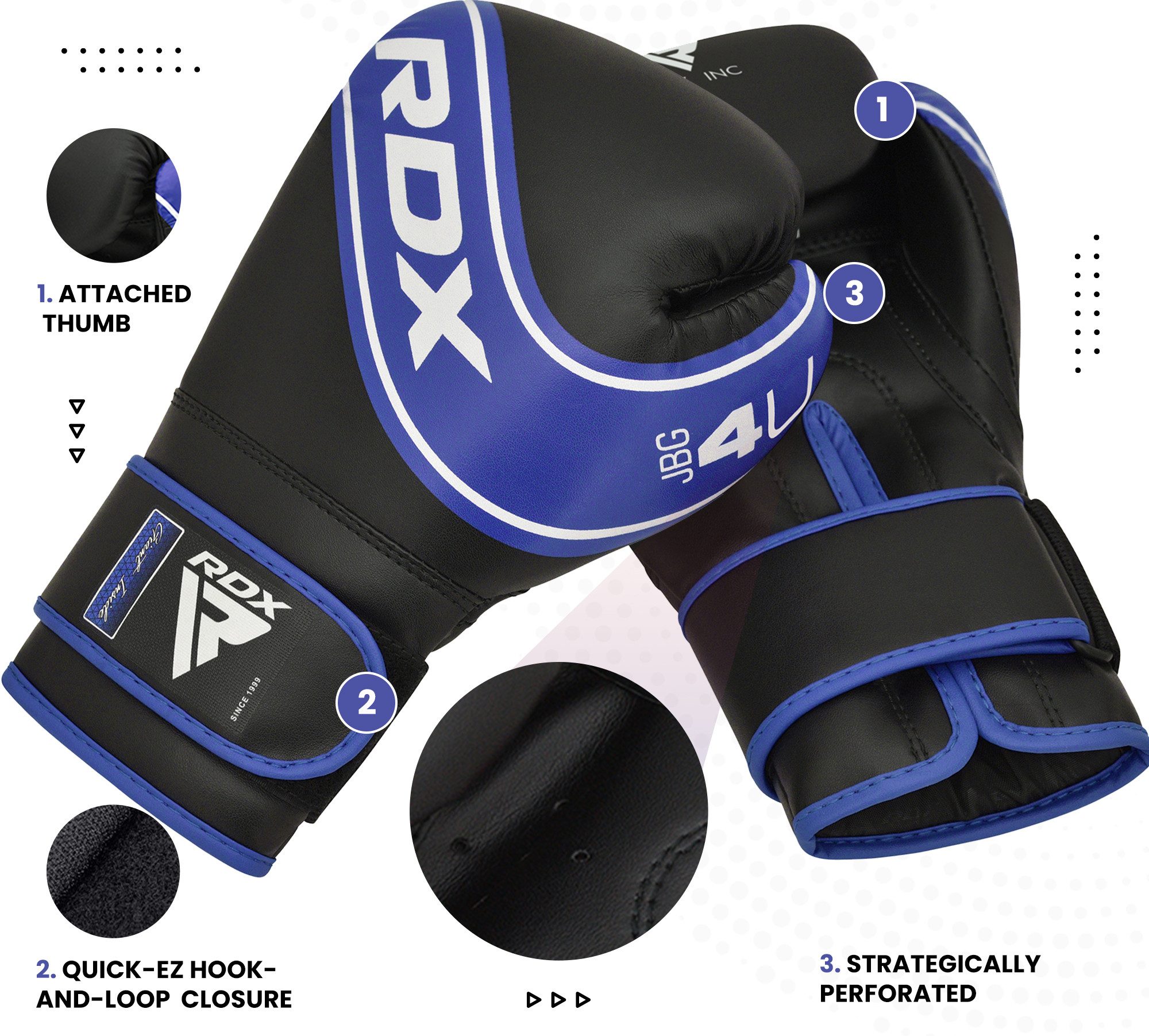 RDX Sports Kinderboxhandschuhe RDX Kinder Boxhandschuhe,Muay Thai Sparring MMA Kickboxen Kampf – Bild 3 von 5