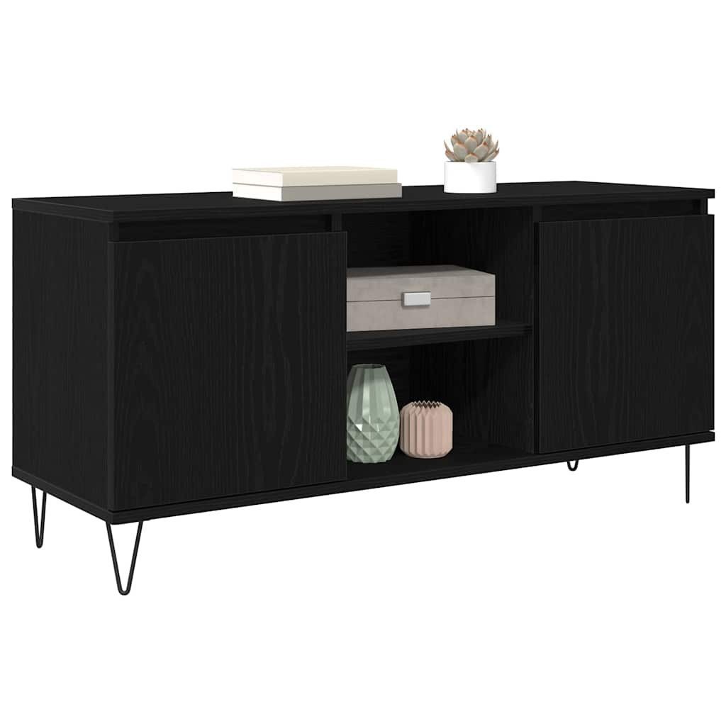vidaXL TV-Schrank TV-Schränk Schwarz Eichen-Optik 104 x 35 x 50 cm Holzwerk günstig online kaufen