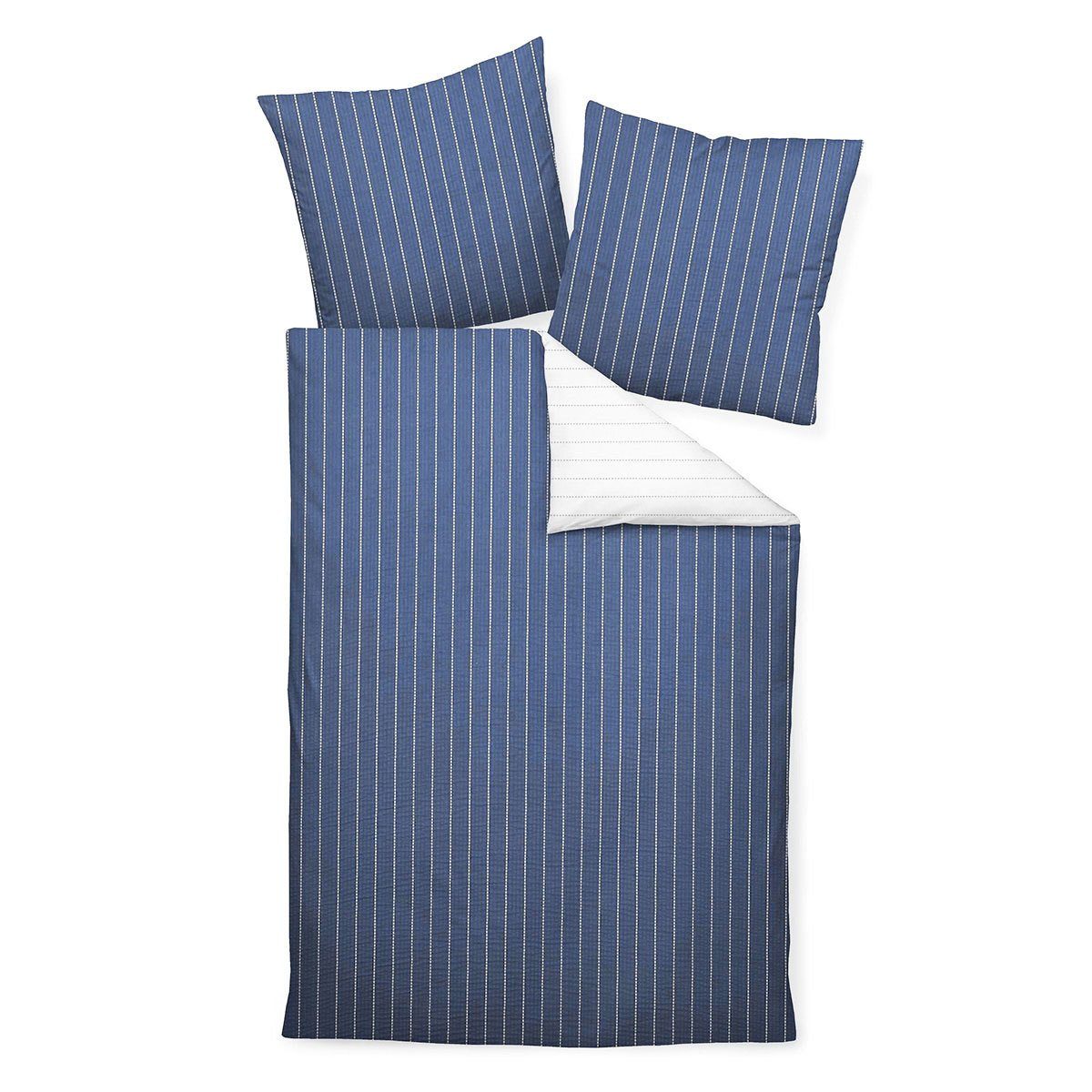 TRAUMSCHLAF Bettwäsche Argentina Denim, Seersucker, 1 teilig, bügelfreie Seersucker Qualität