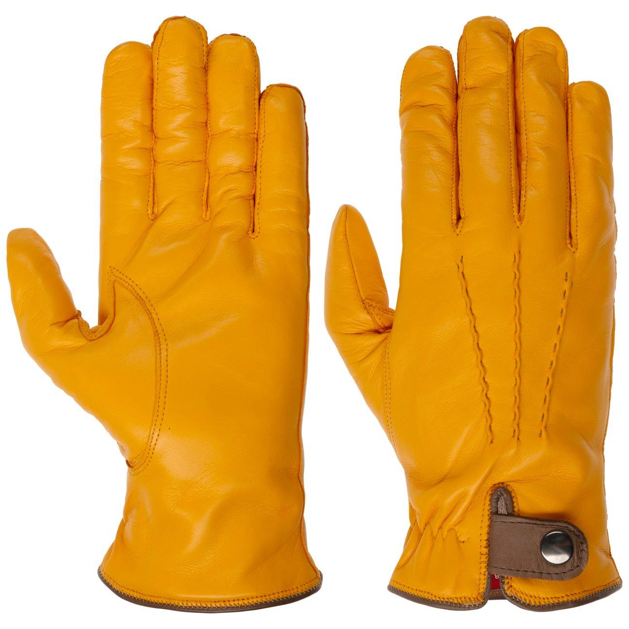 Caridei Lederhandschuhe Handschuhe mit Futter, Made in Italy