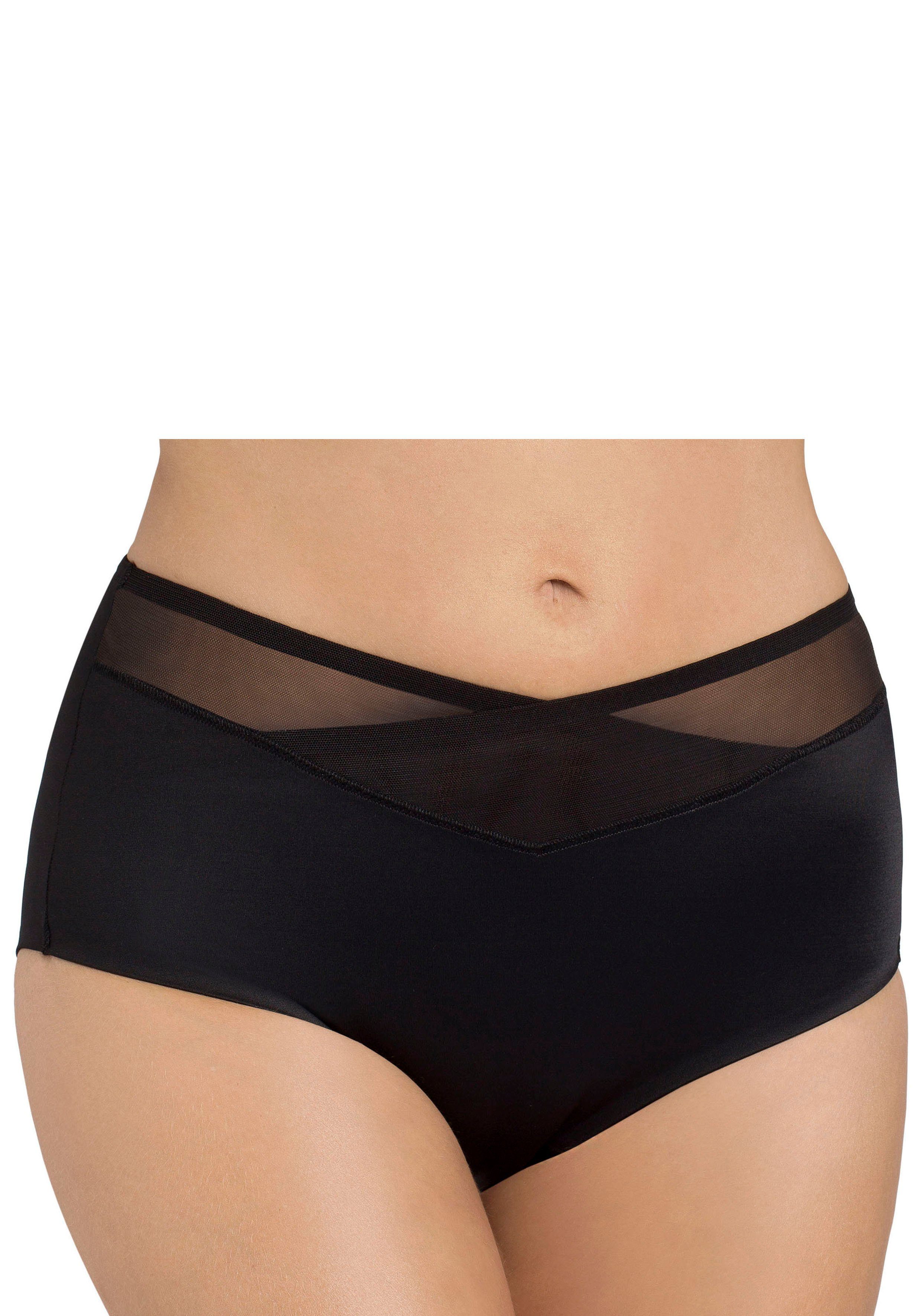 mit modischem Triumph schwarz Sensation Shape True Maxi-Slip Stretch-Tüll, Shapingslip Shaping-Effekt