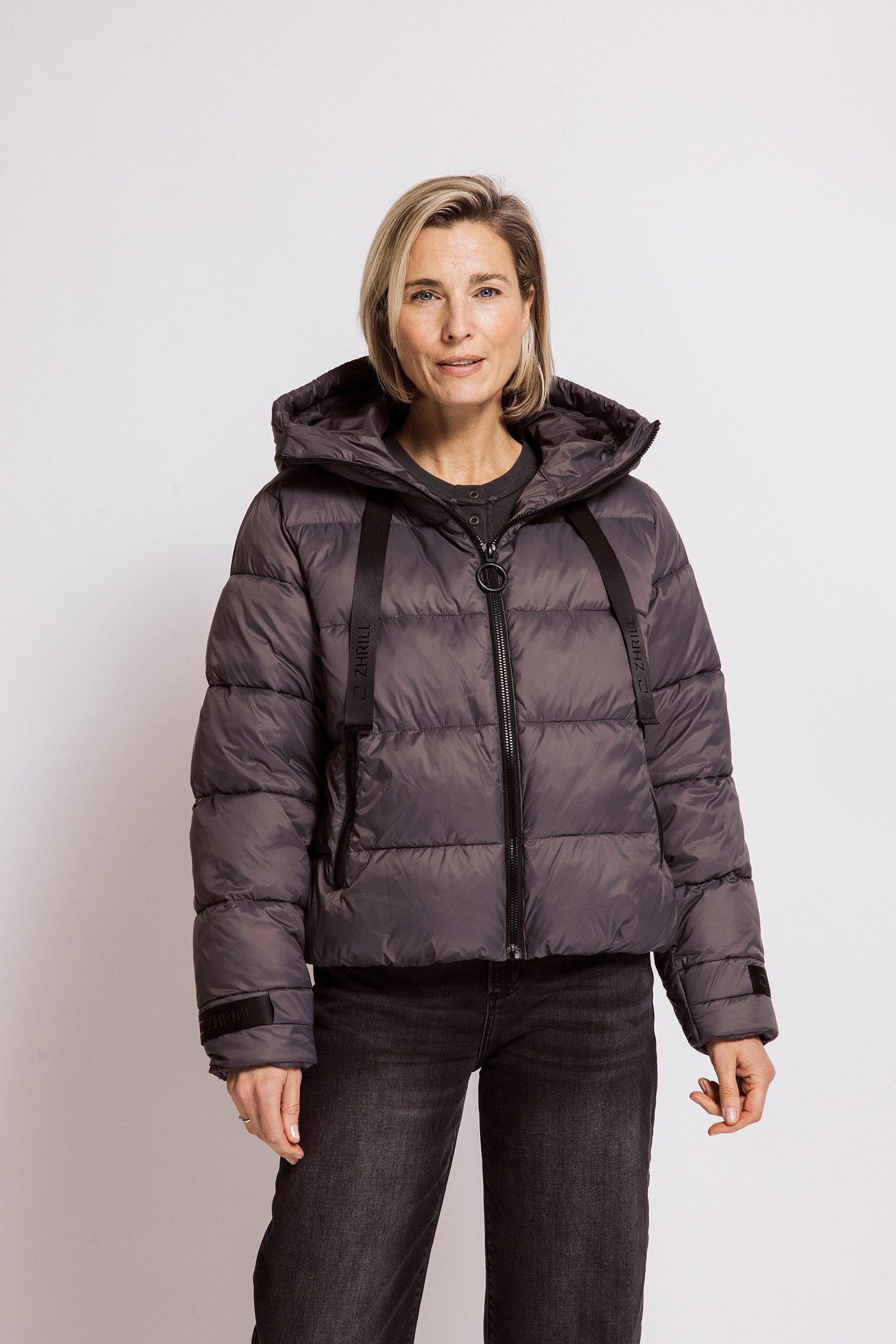 Zhrill Steppjacke ASLI mit Kapuze / Reißverschluss und Stehkragen