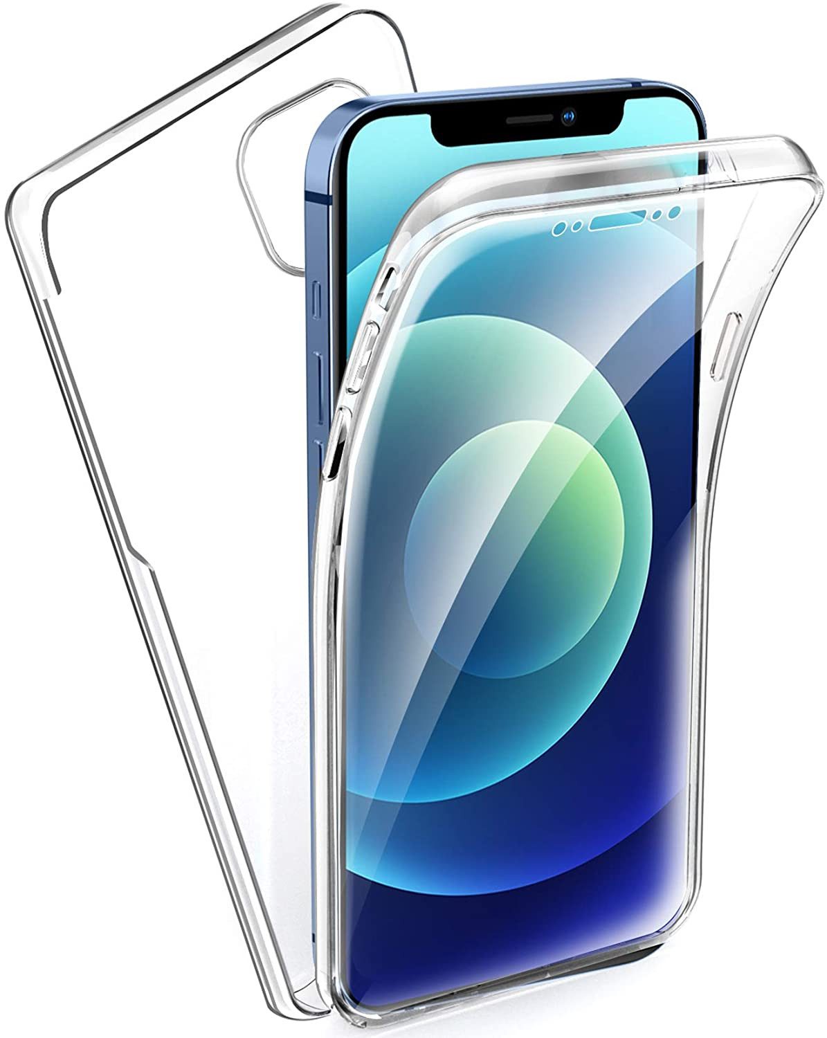 Wisam Smartphone-Hülle iPhone 12 mini Full Cover Silikon 5.4" TPU 360° Transparent 13,71 (5,4 Zoll)