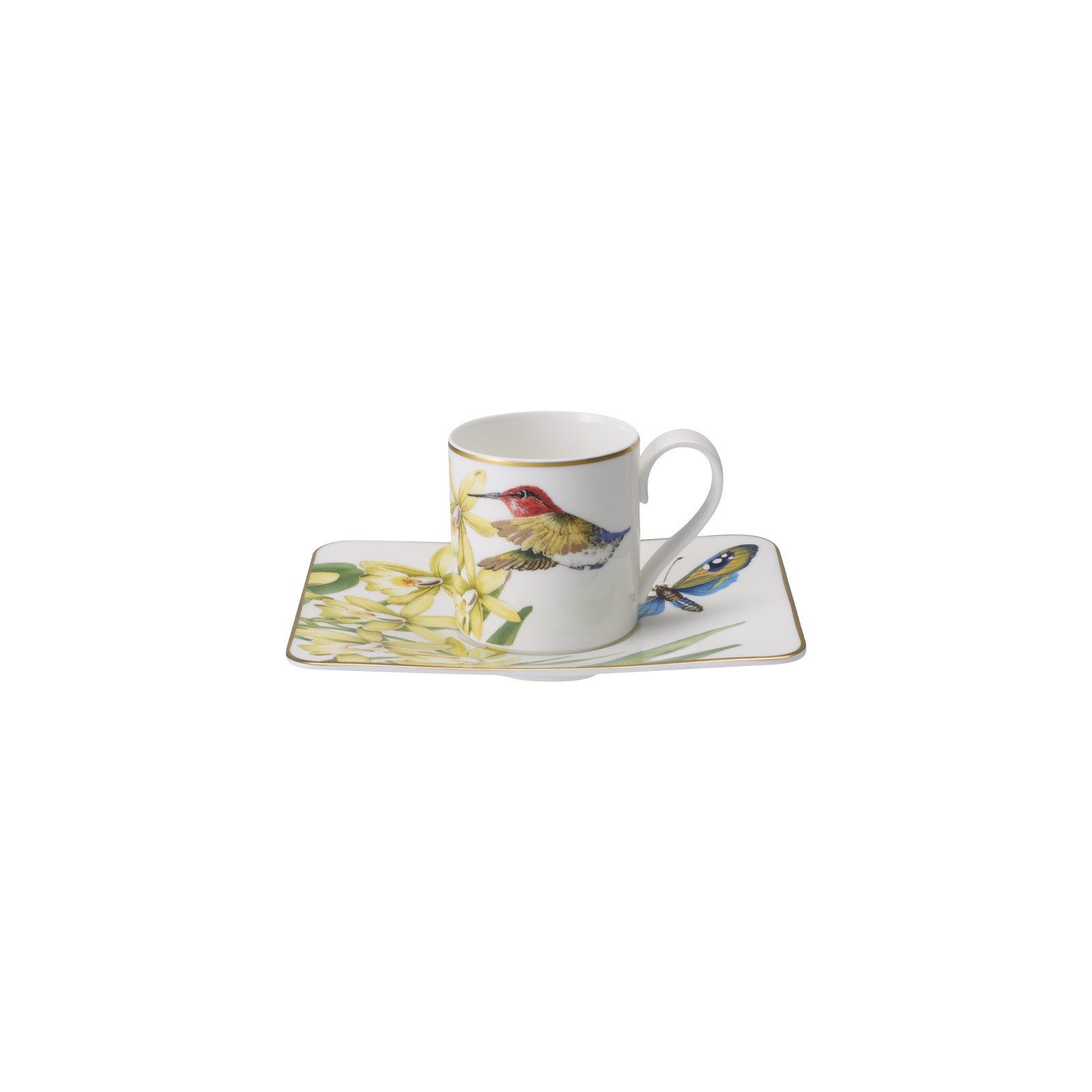 Villeroy & Boch Tasse Amazonia Espressotasse mit Untertasse 60 ml, 2-tlg., Porzellan