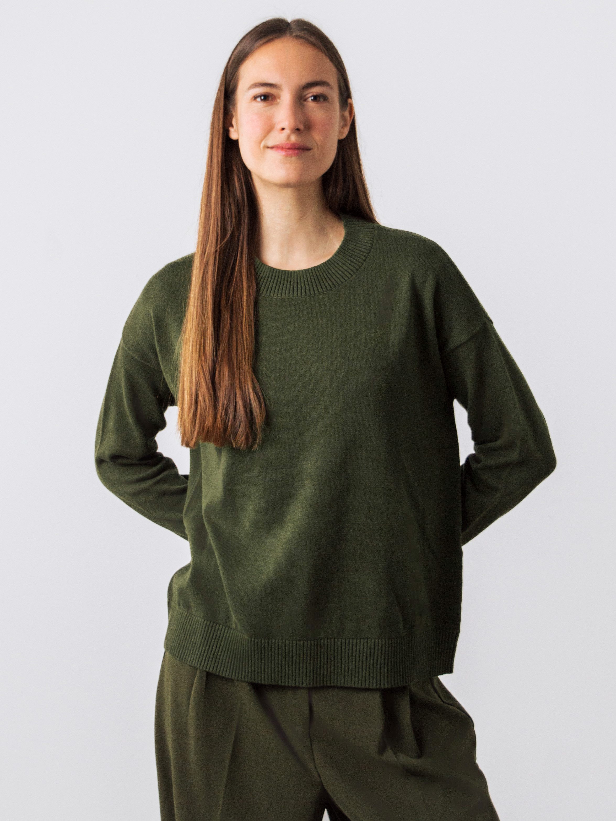 HONEST BASICS Longpullover Boxy-Pullover aus OCS günstig online kaufen