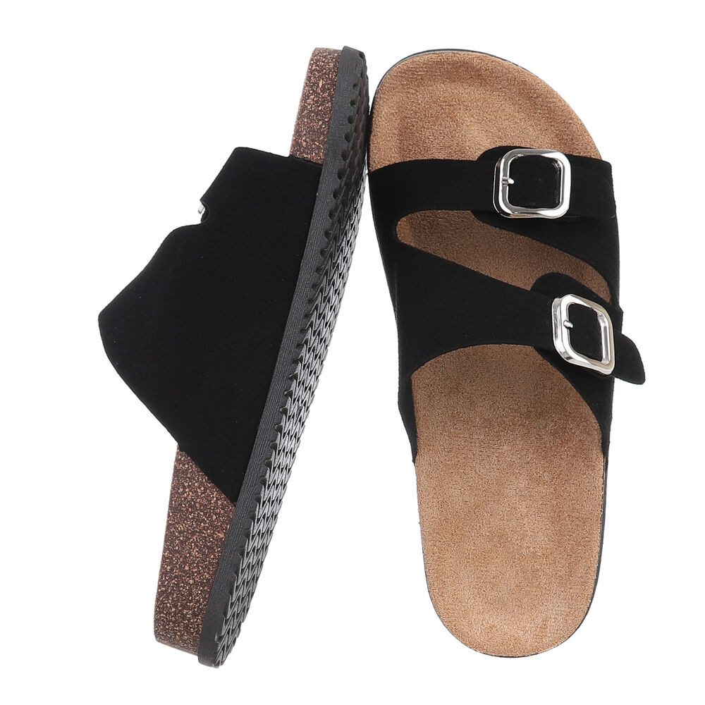 Ital-Design Damen Mules Freizeit Plateausandaletten