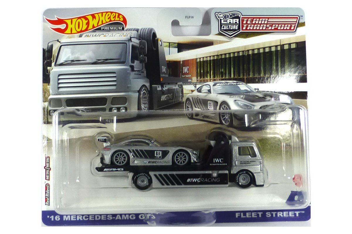 Mattel® Spielzeug-Auto Mattel HCR39 - Euro Transport With 16 Mercedes Amg GT3