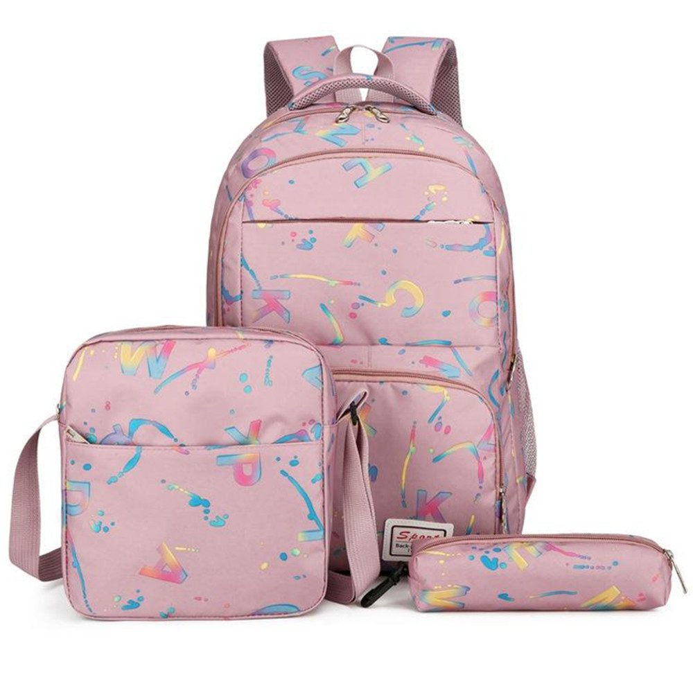 Schulrucksack Rucksack Schulrucksack 3er Set Schule Mädchen Jungen Teenager