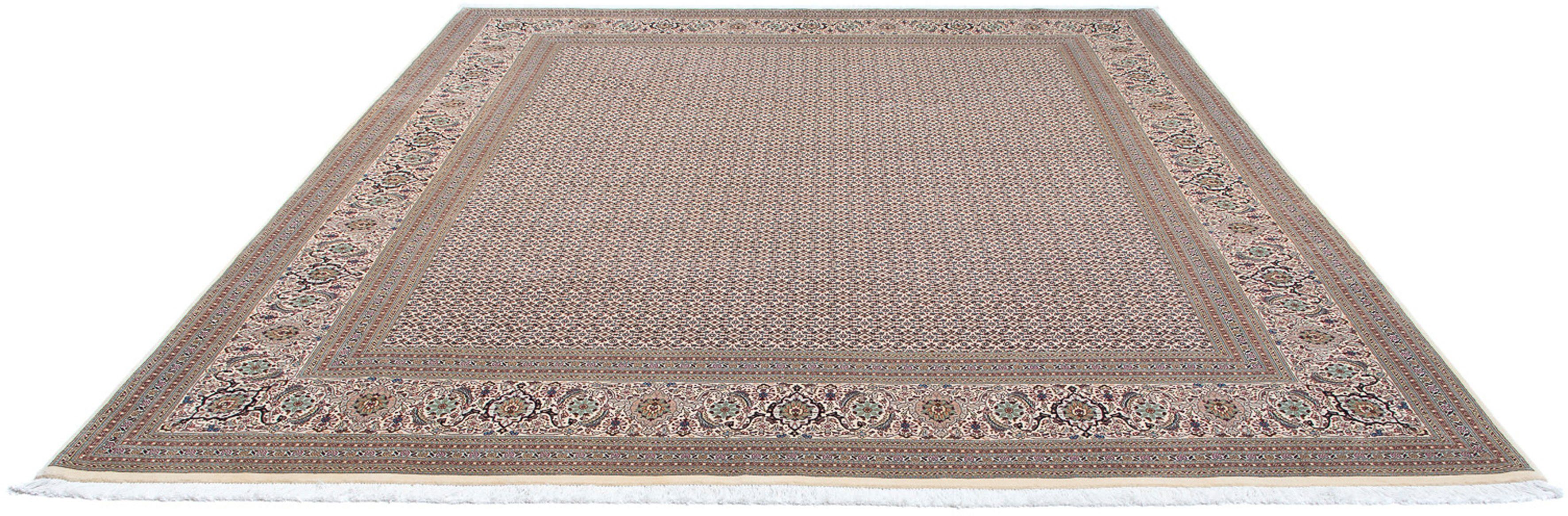 mehrfarbig, 250 - mm, x 300 morgenland, mit 10 rechteckig, Handgeknüpft, Täbriz Orientteppich cm - Wohnzimmer, Höhe: Zertifikat Perser Einzelstück -