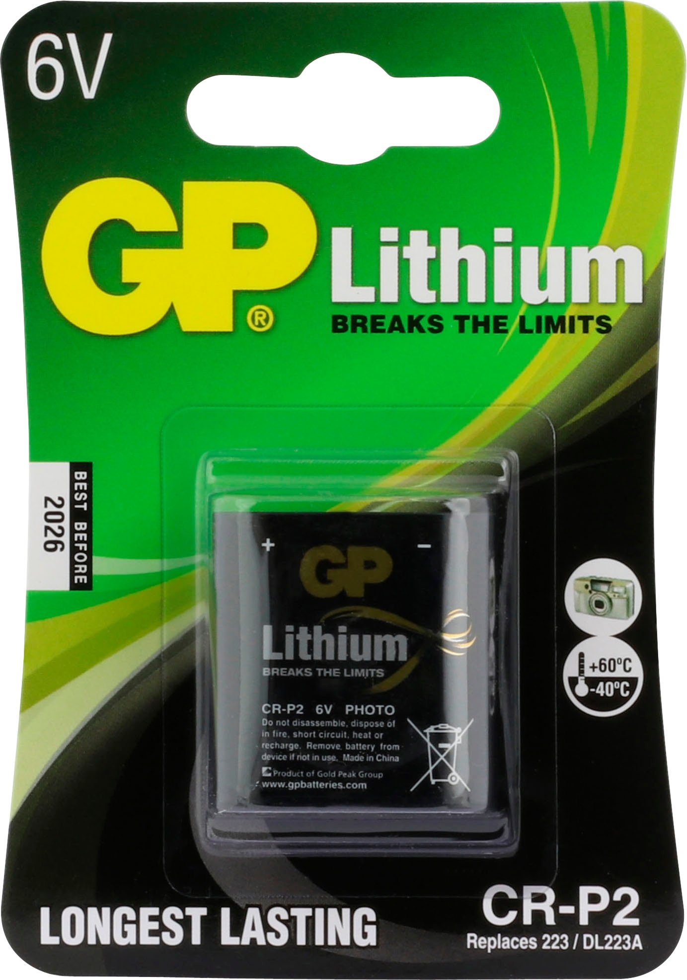 GP Batteries 1 Stck CRP2 GP Lithium Batterie, DL223A (1 St)