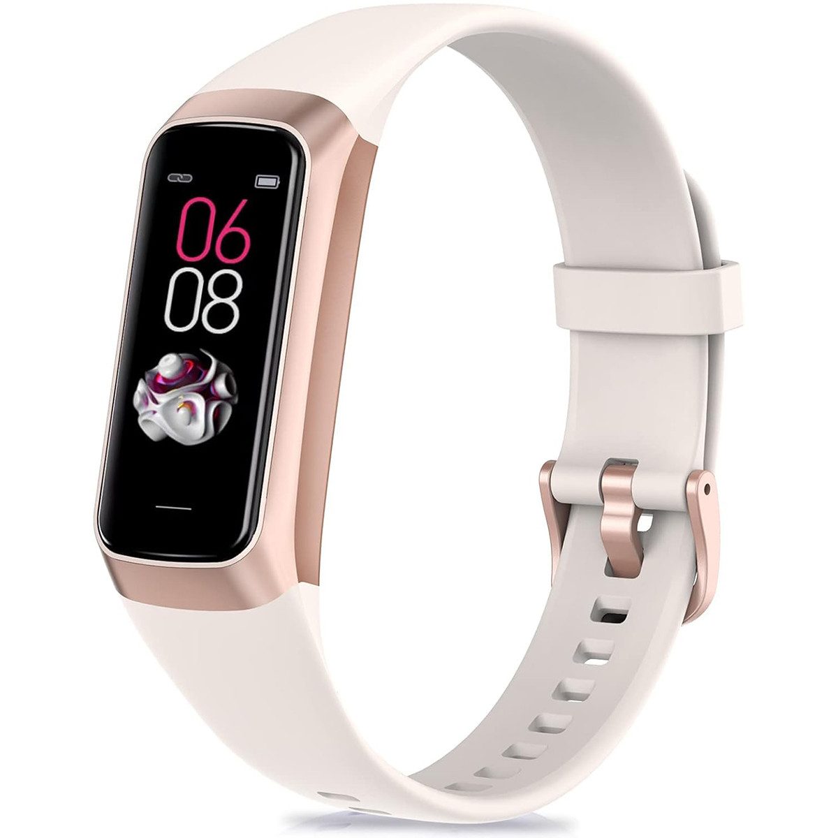 MOPUEA Smartwatch mit Blutdruckmessung mit 70+ Zifferblätter &25 Sportmodi Smartwatch