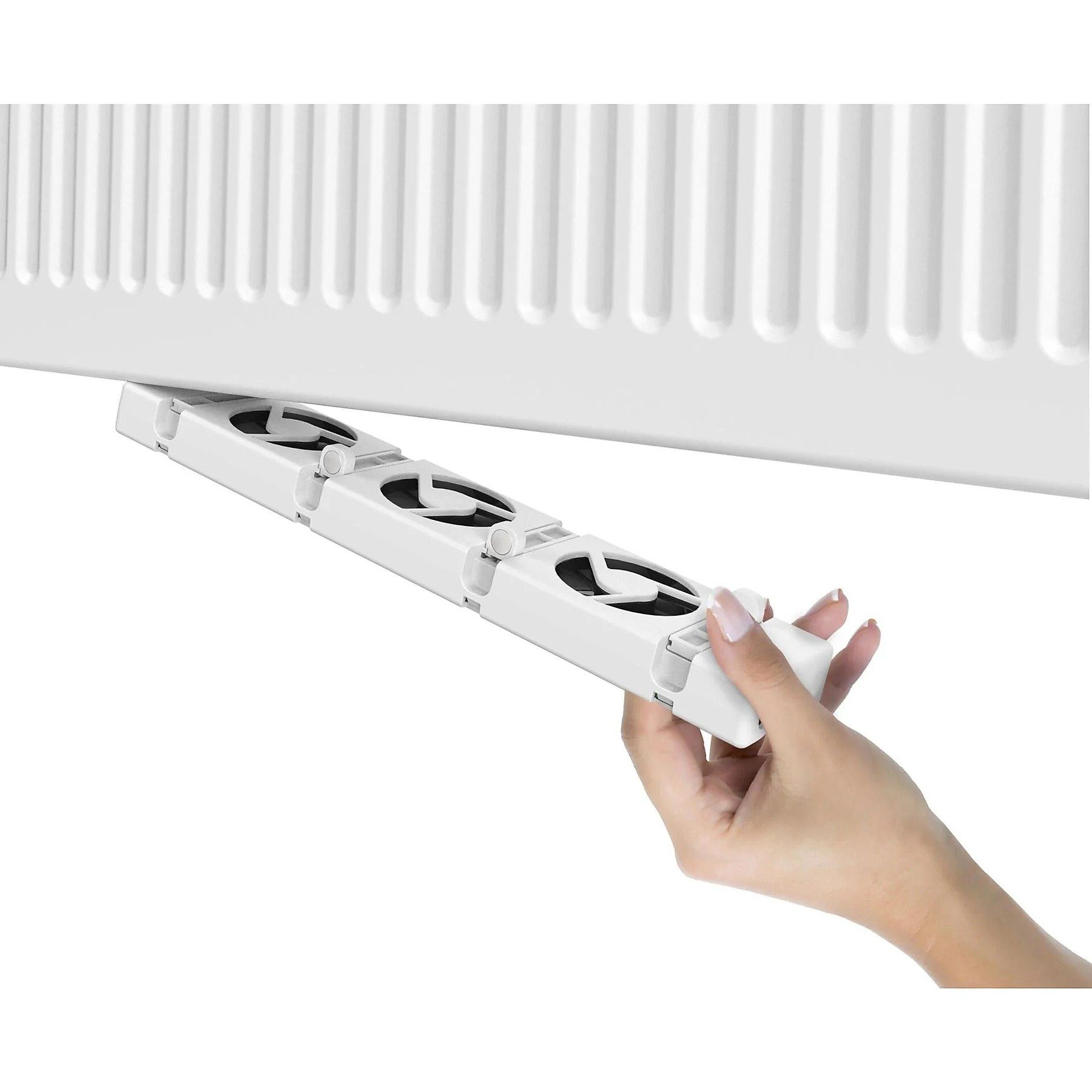 SpeedComfort Heizkörperventilator Duo-Set Heizkörperverstärker Heizungsventilator Heizung Ventilator, für Standardheizkörper mit 75-120 cm Länge