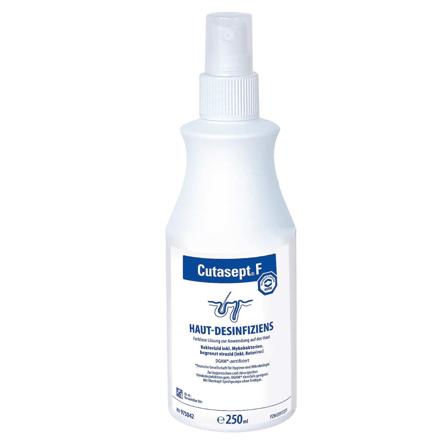 PAUL HARTMANN AG BODE Cutasept F Hautantiseptikum Hand-Desinfektionsmittel (Einzelartikel, [1-St. 1 Verpackung à 250 ml)