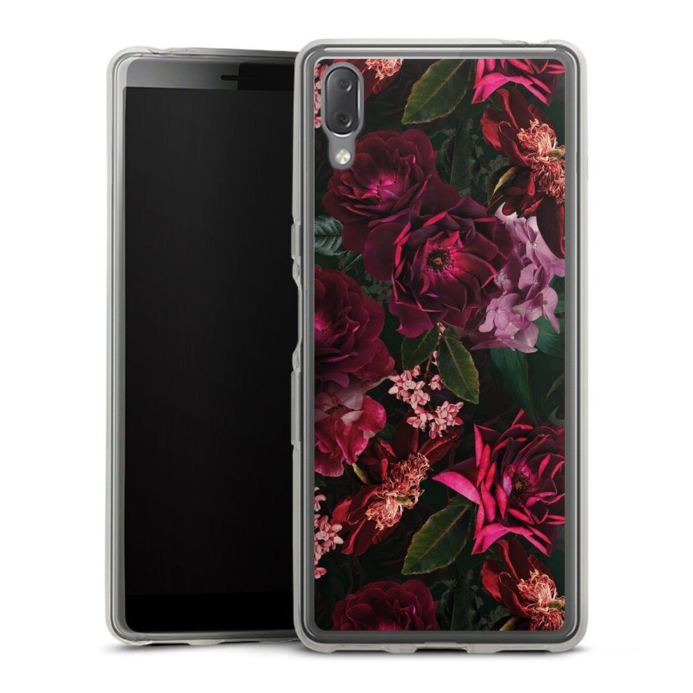 DeinDesign Handyhülle Rose Blumen Blüte Dark Red and Pink Flowers, Sony Xperia L3 Silikon Hülle Bumper Case Handy Schutzhülle