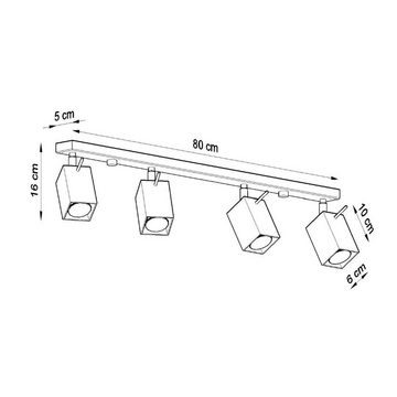 SOLLUX lighting Deckenleuchte MERIDA, ohne Leuchtmittel, beweglicher Lampenschirm