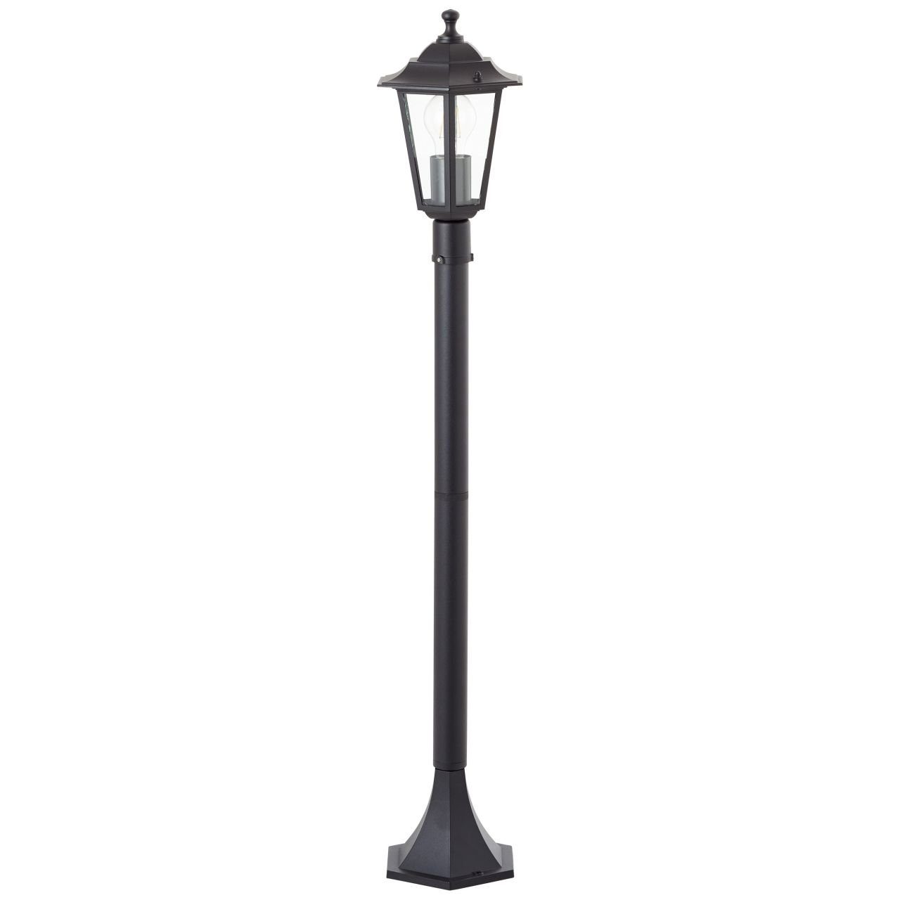 60W, 100cm Außenstandleuchte f geeignet schwarz Carleen, Brilliant Außen-Stehlampe Carleen E27, 1x A60,
