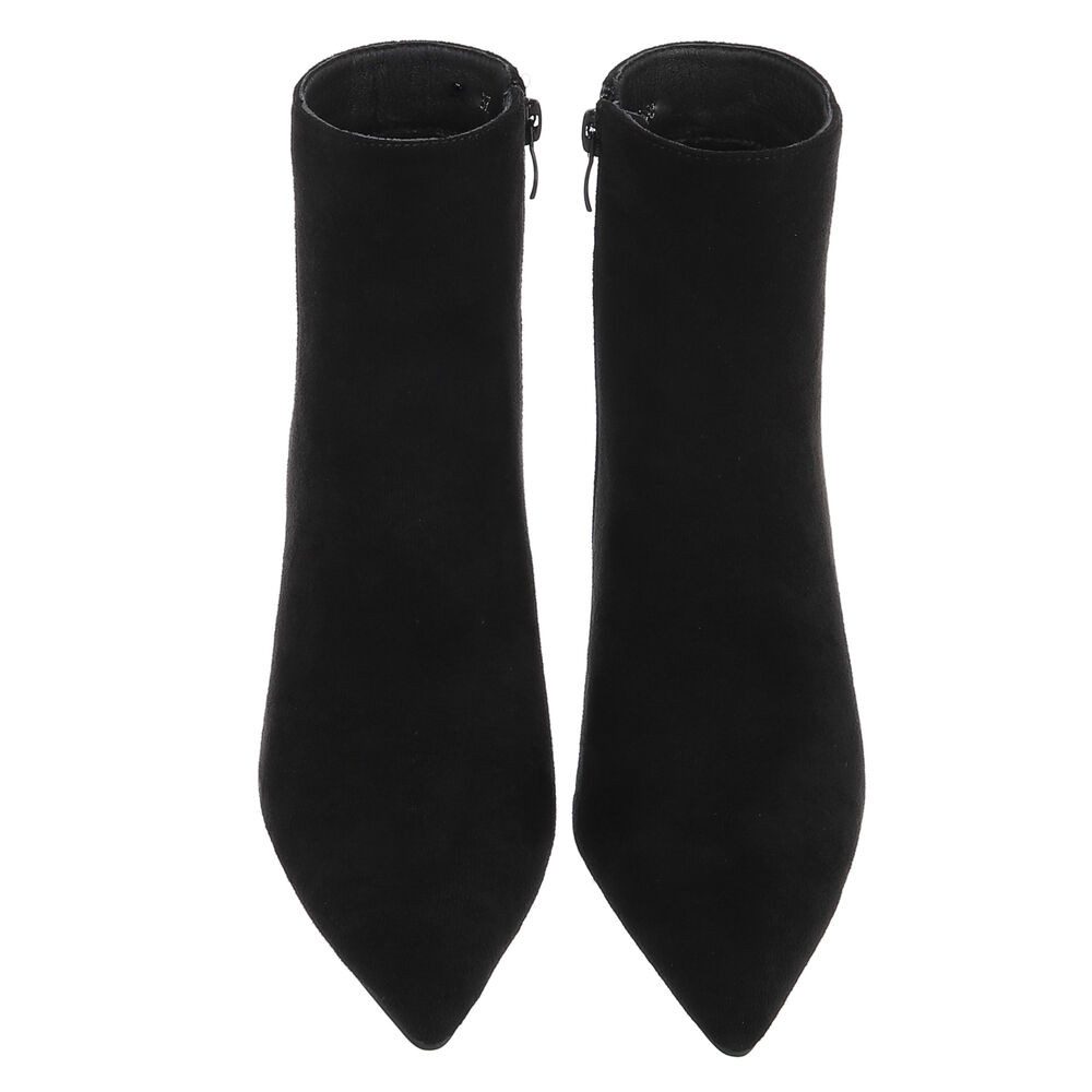 Ital-Design Elegante Stiefelette mit Absatz für Damen - Alltagsschuhe Stiefelette (89852616) Pfennig-/Stilettoabsatz Stiefeletten in Schwarz – Bild 4 von 5