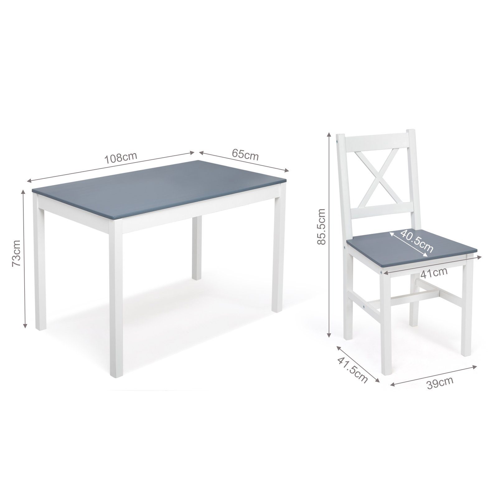 4 und Mondeer Essgruppe Marineblau Dunkelblau Stühle Tisch, 3-tlg), 1 (Set,