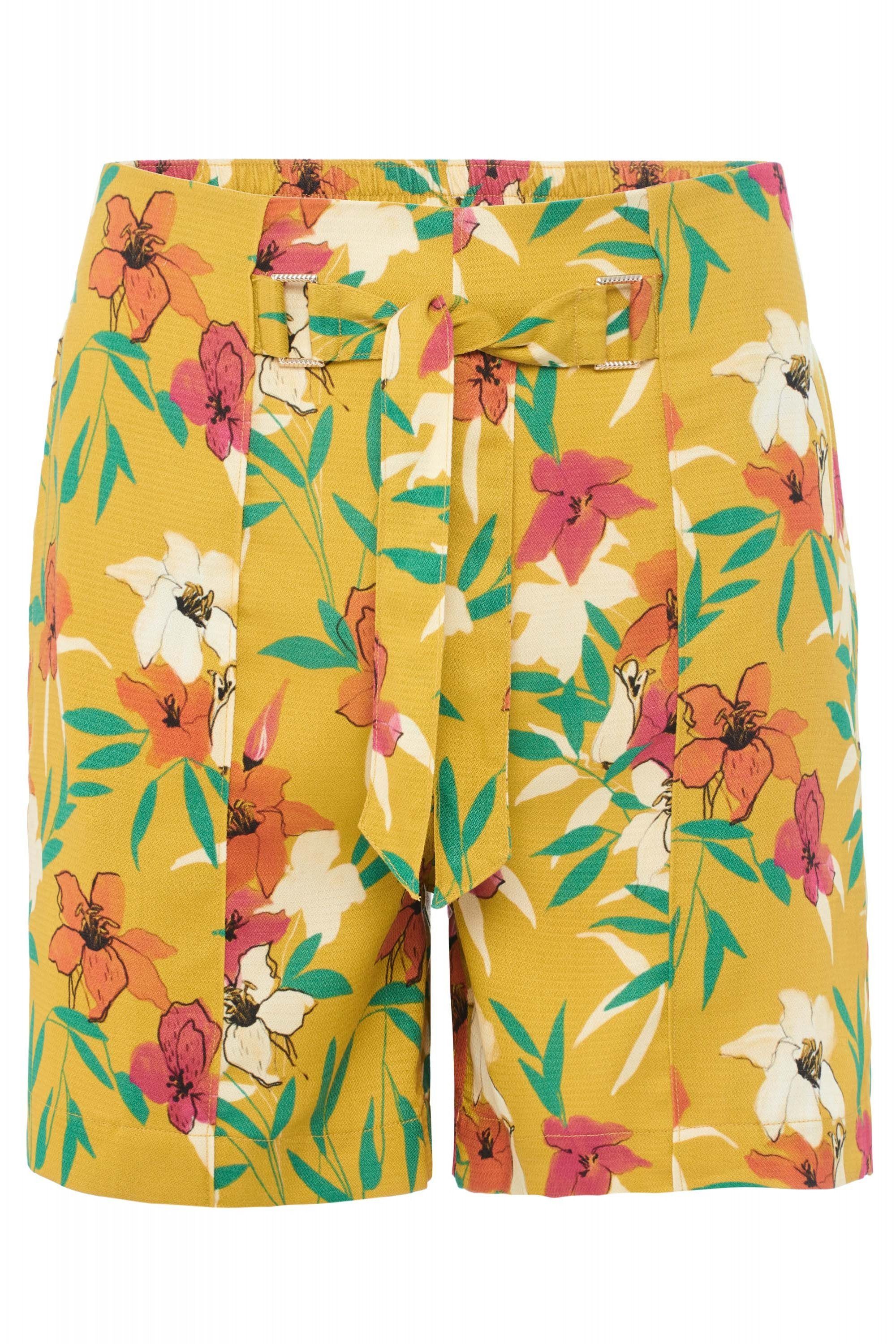 122813.4048 SALSA floral SHORTS print JEANS Salsa yellow Stretch-Jeans