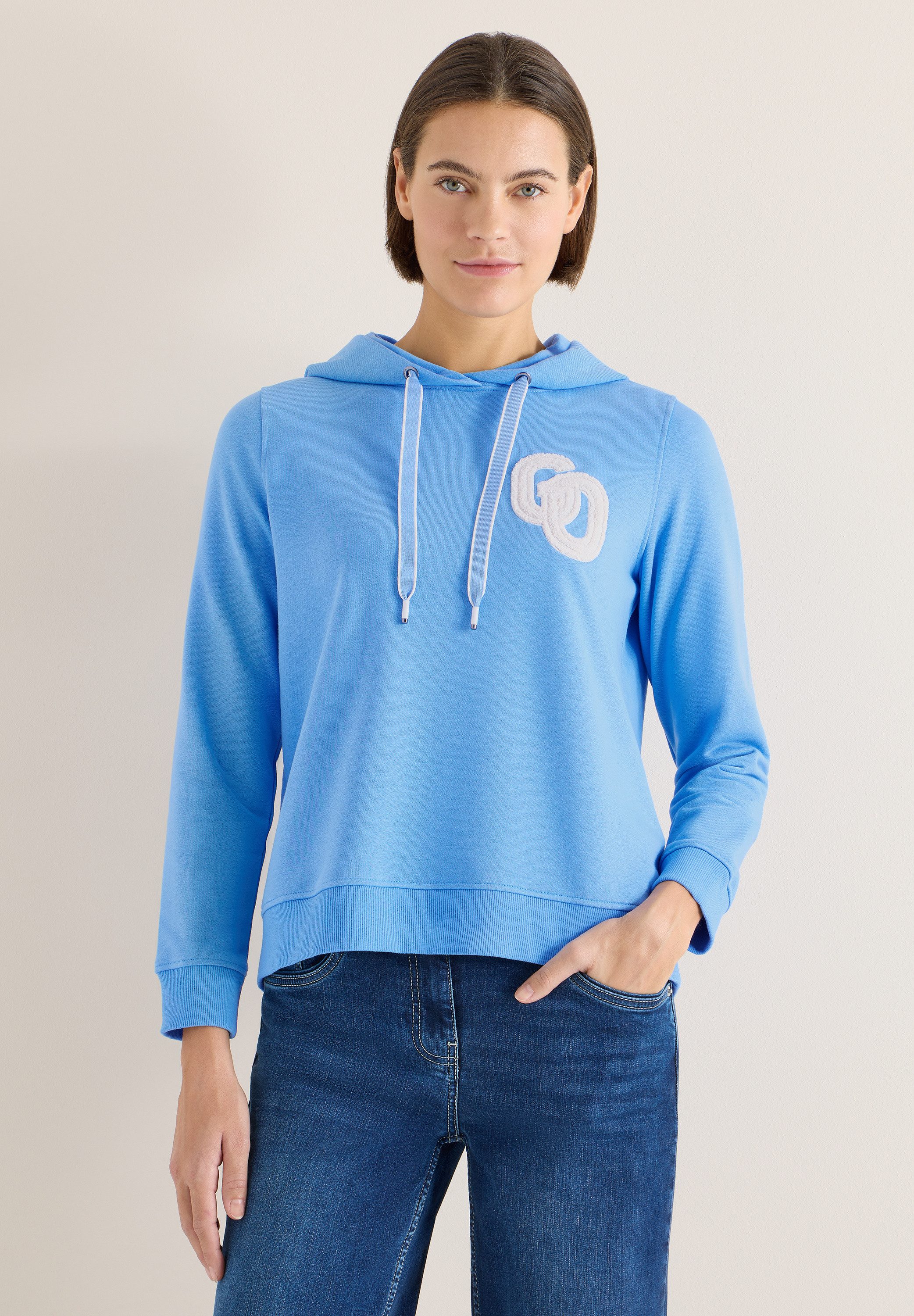 CECIL Sweatshirt mit Kapuze mit Tunnelzugband