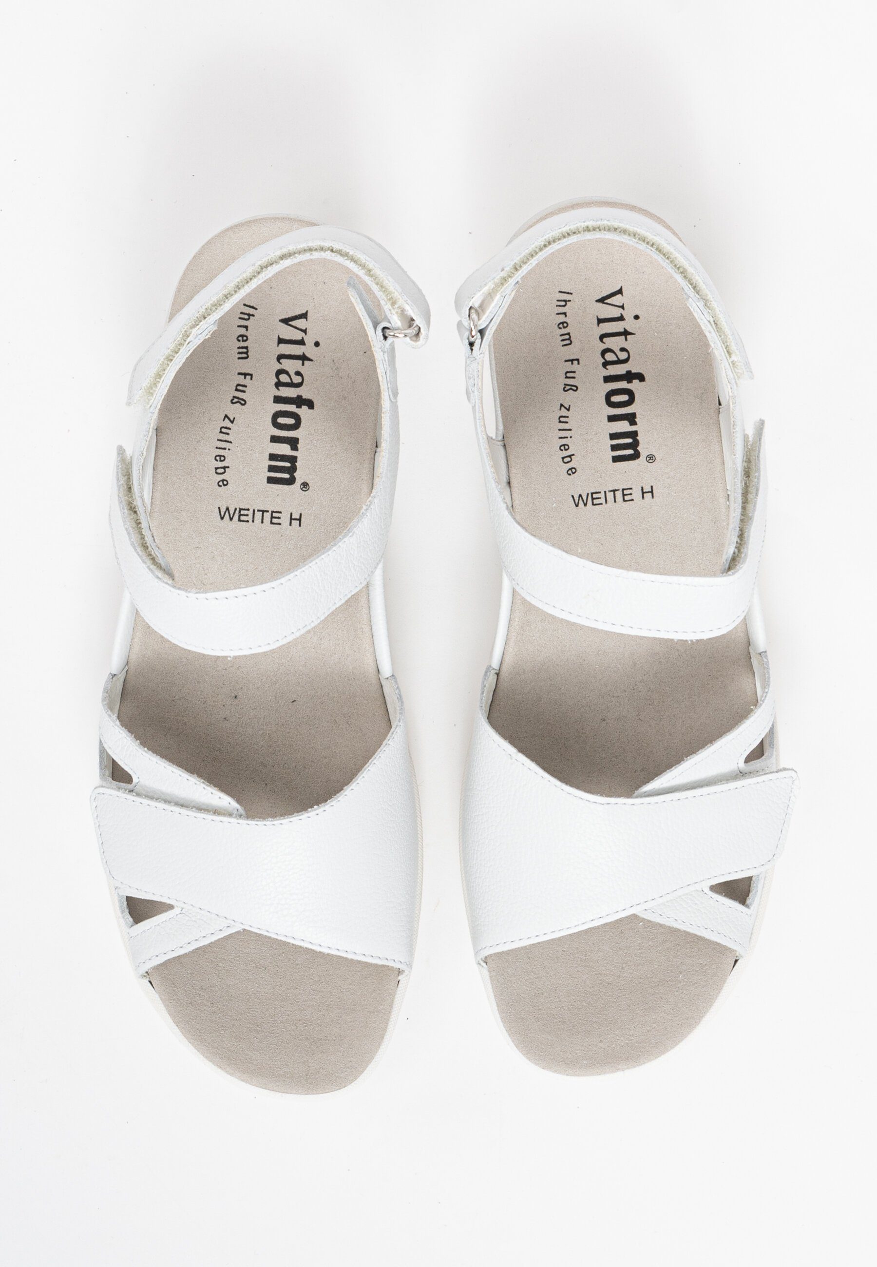 vitaform Damenschuhe Sandalette weiß Sandalette Nappaleder