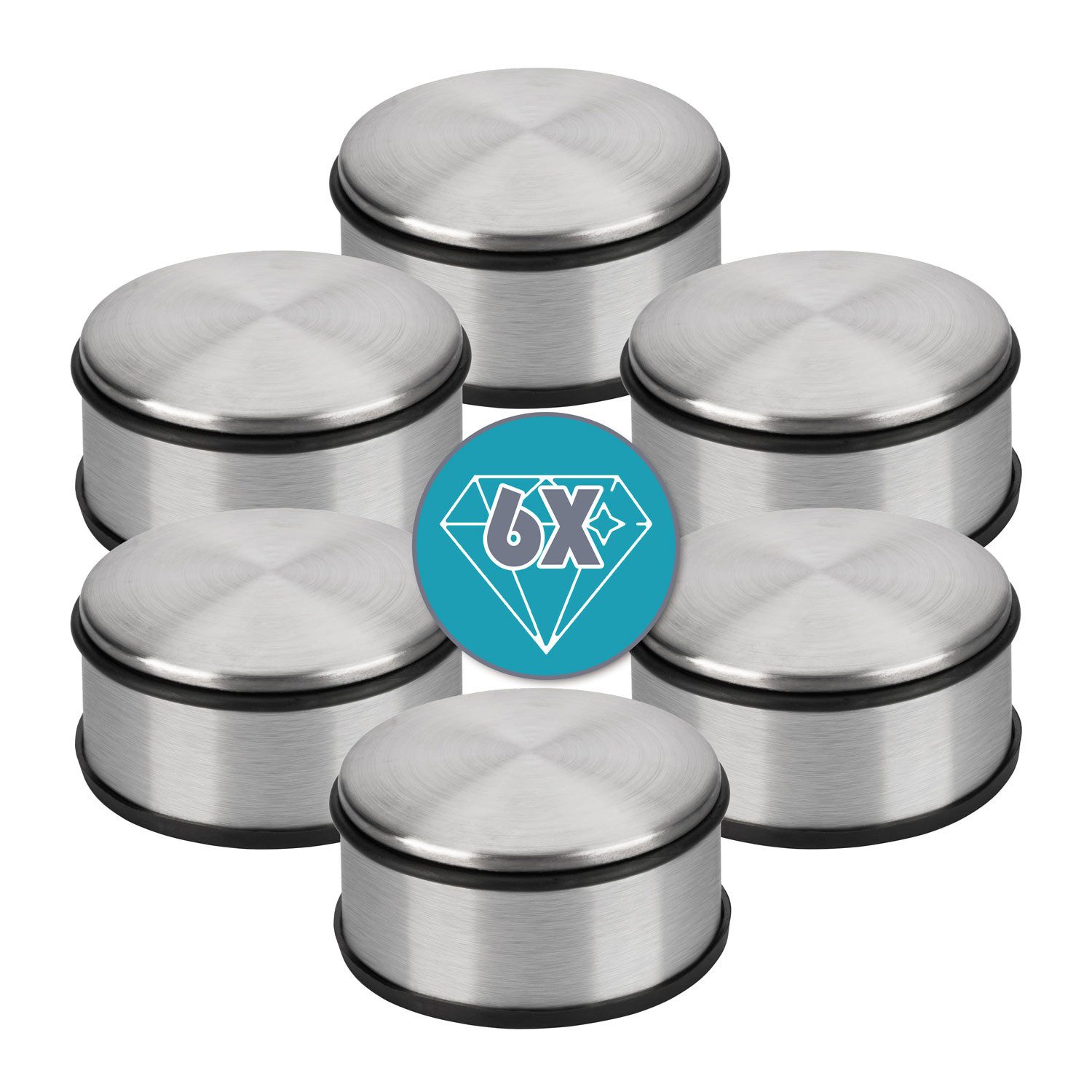 Goods+Gadgets Türstopper DIMONO Türstopper Edelstahl – Türhalter mit Gummir günstig online kaufen