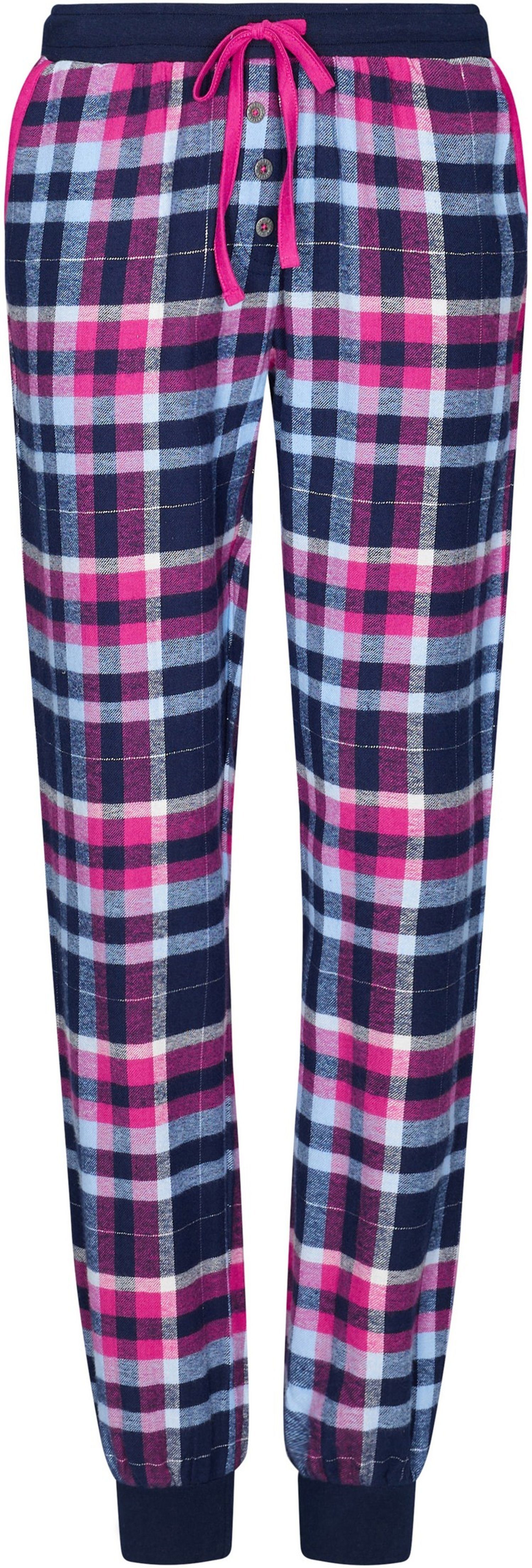 Rebelle Pyjamahose Damen Schlafanzughose kariert (1-tlg) Baumwolle