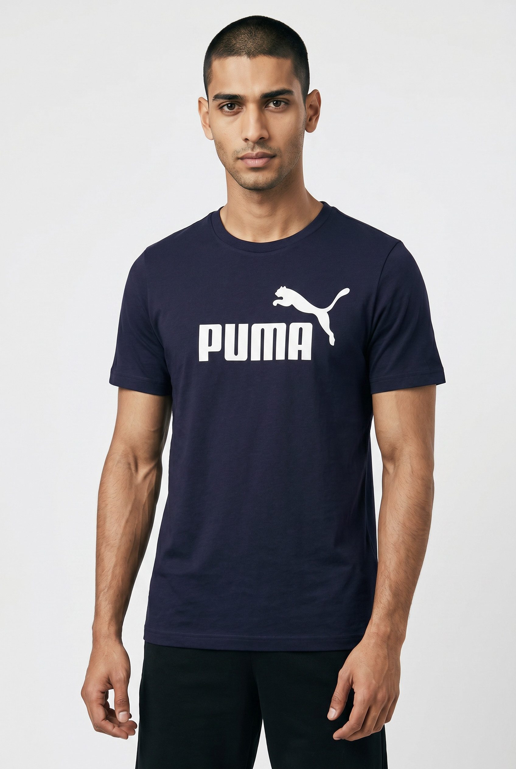 PUMA T-Shirt ESS NO 1 LOGO TEE sportlicher Stil, Kurzarm, Rundhalsausschnitt