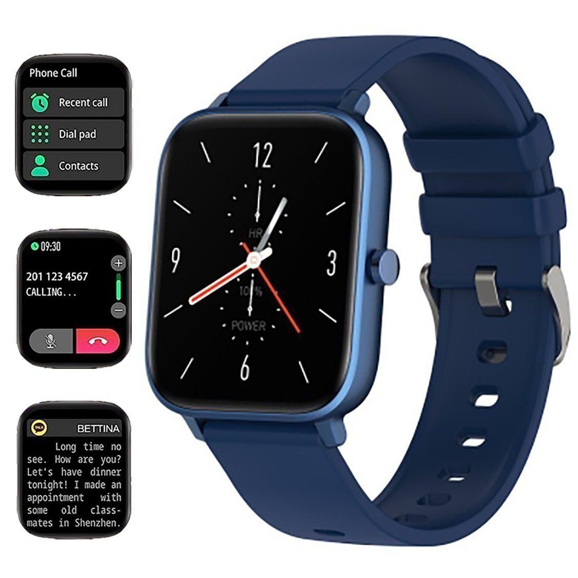 IVSO Smartwatch, Fitness Tracker Uhr, Damen Herren Smartwatch (Fitnessuhr mit Telefonfunktion 1,69