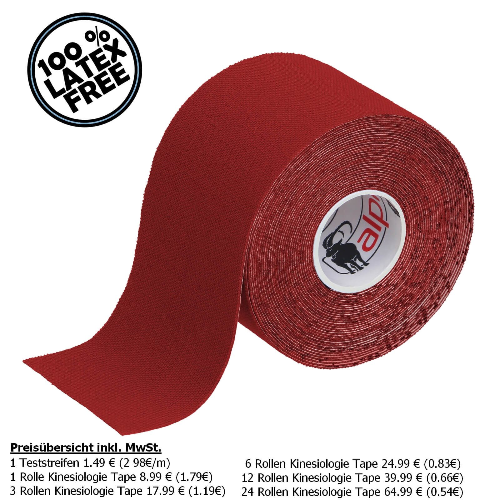 ALPIDEX Kinesiologie-Tape ALPIDEX Kinesiologie Tape 5 m x 5 cm - verschiedene Farben und Mengen (1-St)
