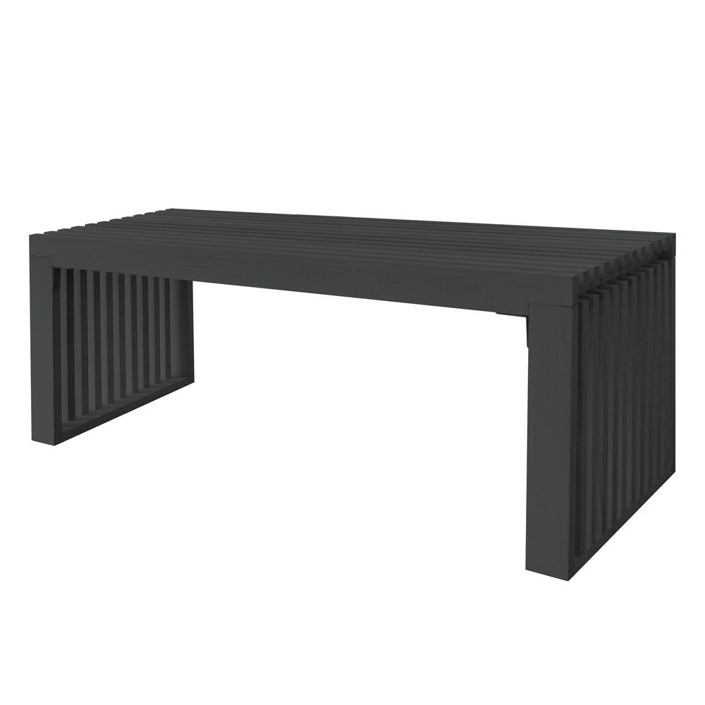 HOME DELUXE Sitzbank aus Holz LORA - 110 x 40 x 42 cm, Kiefernholz, Lamellen, Flurbank, Bettbank, Garderobenbank