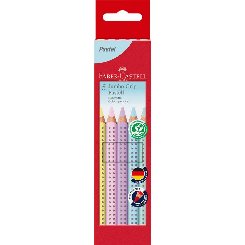 Faber-Castell Buntstift 5 Buntstifte JUMBO GRIP farbsortiert
