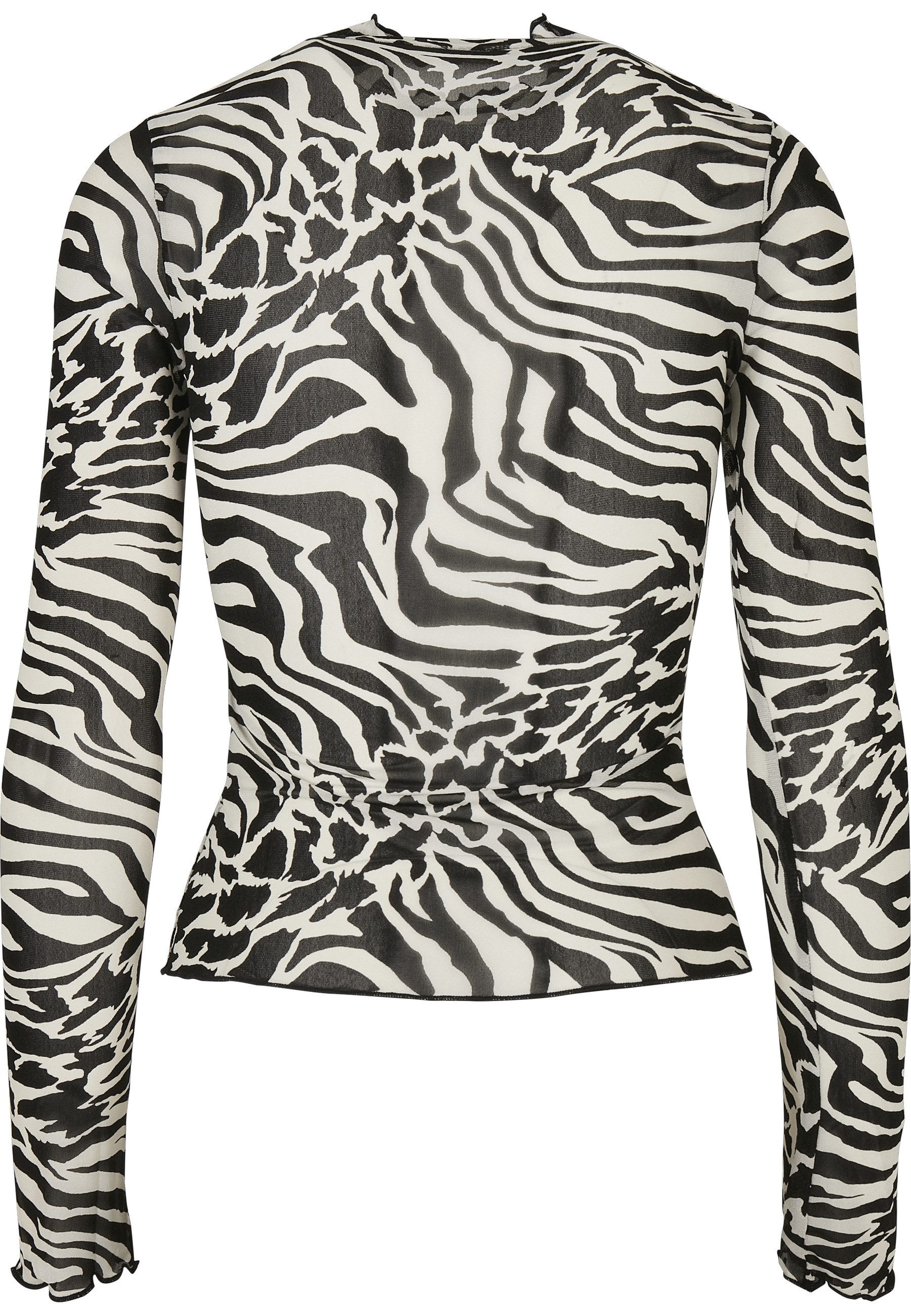 URBAN CLASSICS Langarmshirt Urban Classics Damen Ladies AOP Mesh Turtleneck Longsleeve (1-tlg)