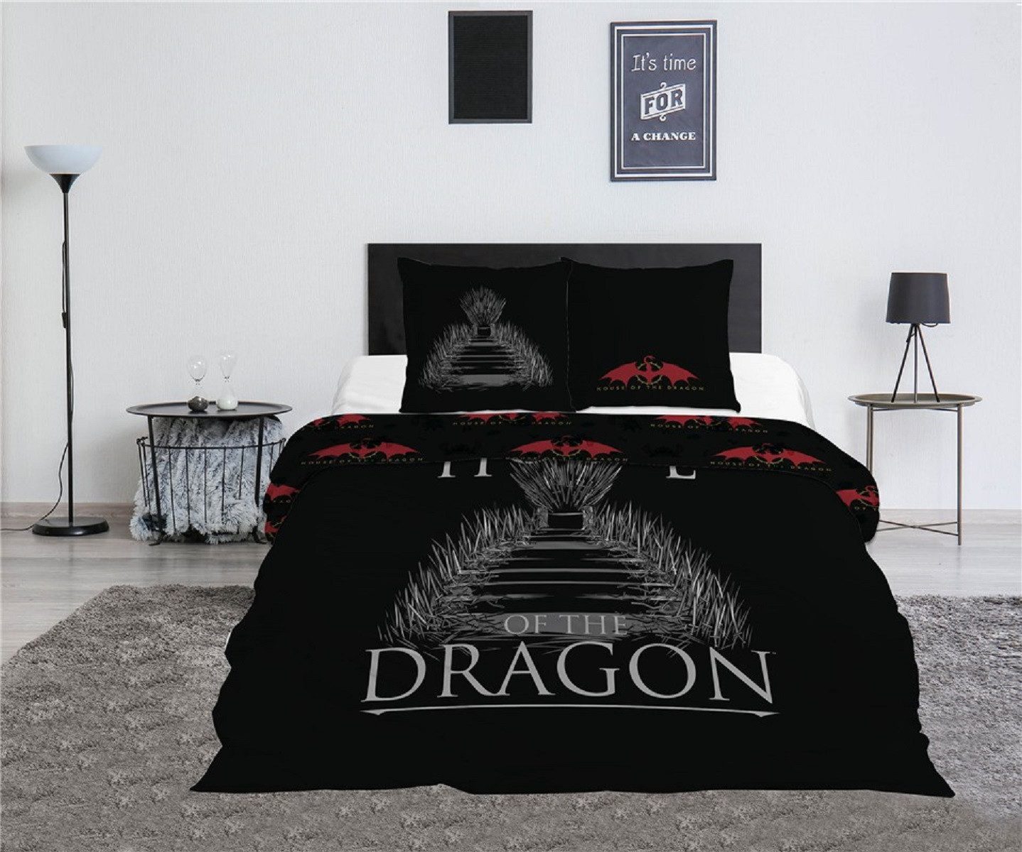 Game of Thrones Bettwäsche Doppelbettwäsche Set 1x Deckenbezug 240x220 & 2x Kissenbezüge 63x63 cm, 3 teilig