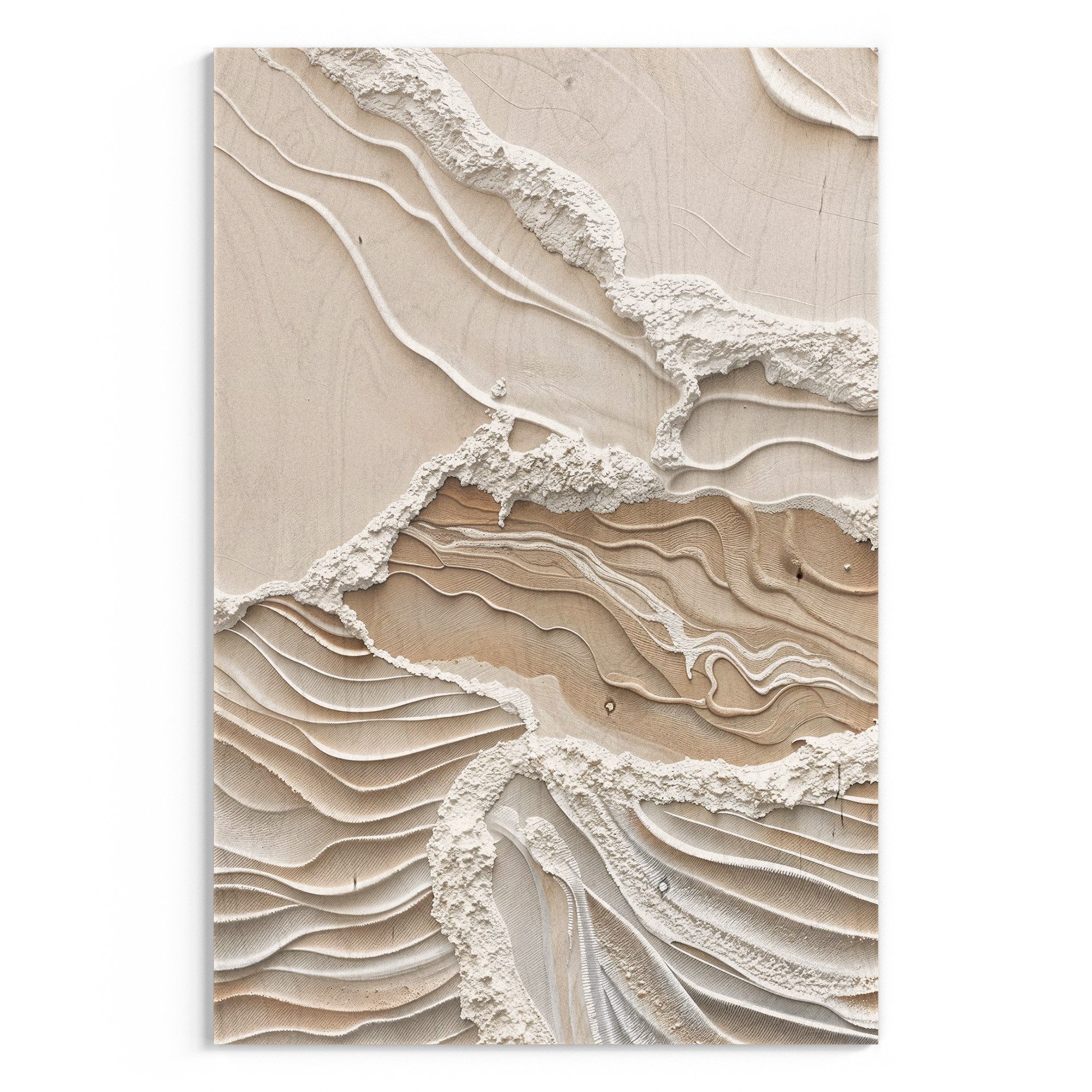 DEQORI Holzbild 'Sandwellenzauber', Bild auf Holz natürliches Wandbild Kuns günstig online kaufen