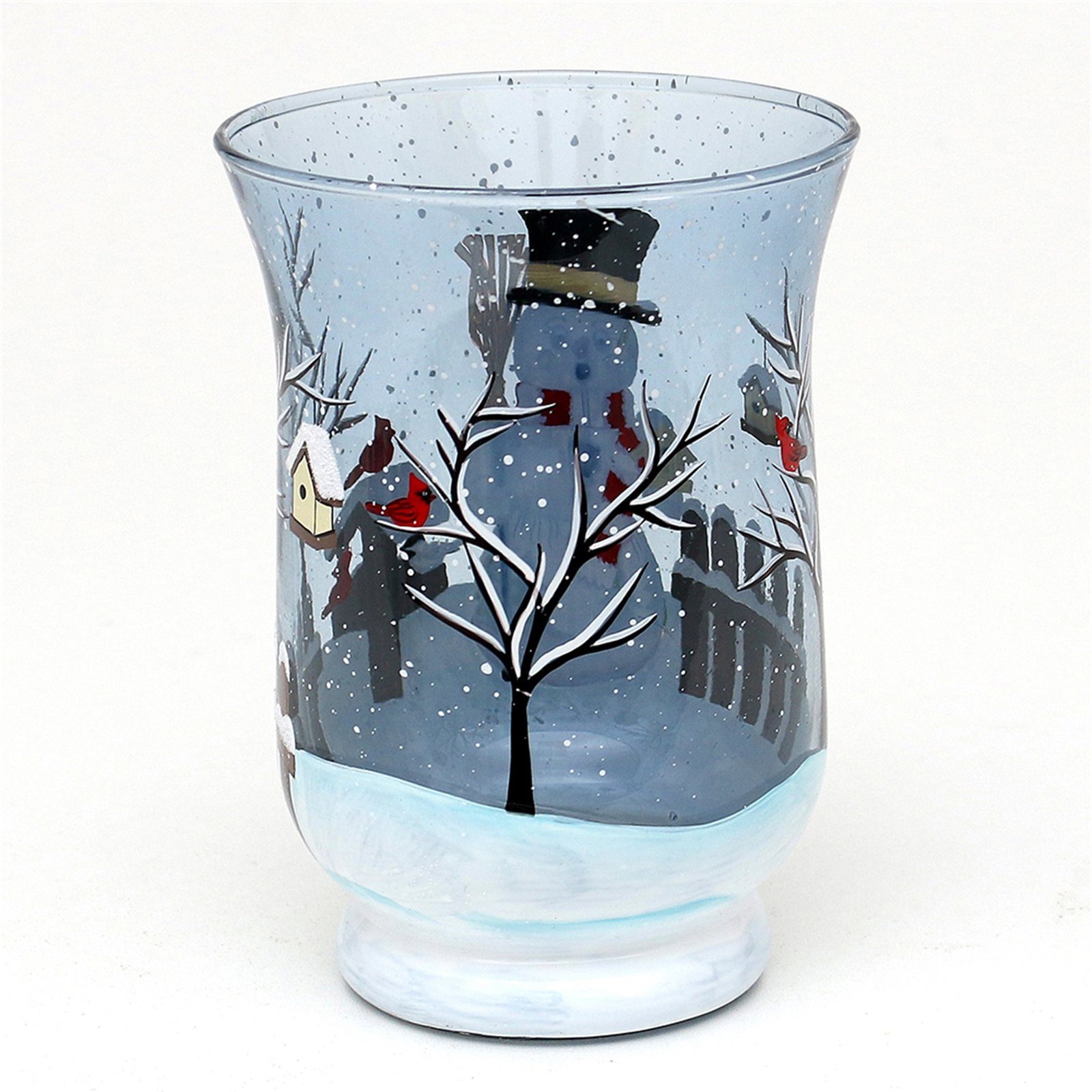 Weihnachtsmotiv Glas 11 mit St) Teelichthalter Teelichthalter SIGRO cm (1 Ø