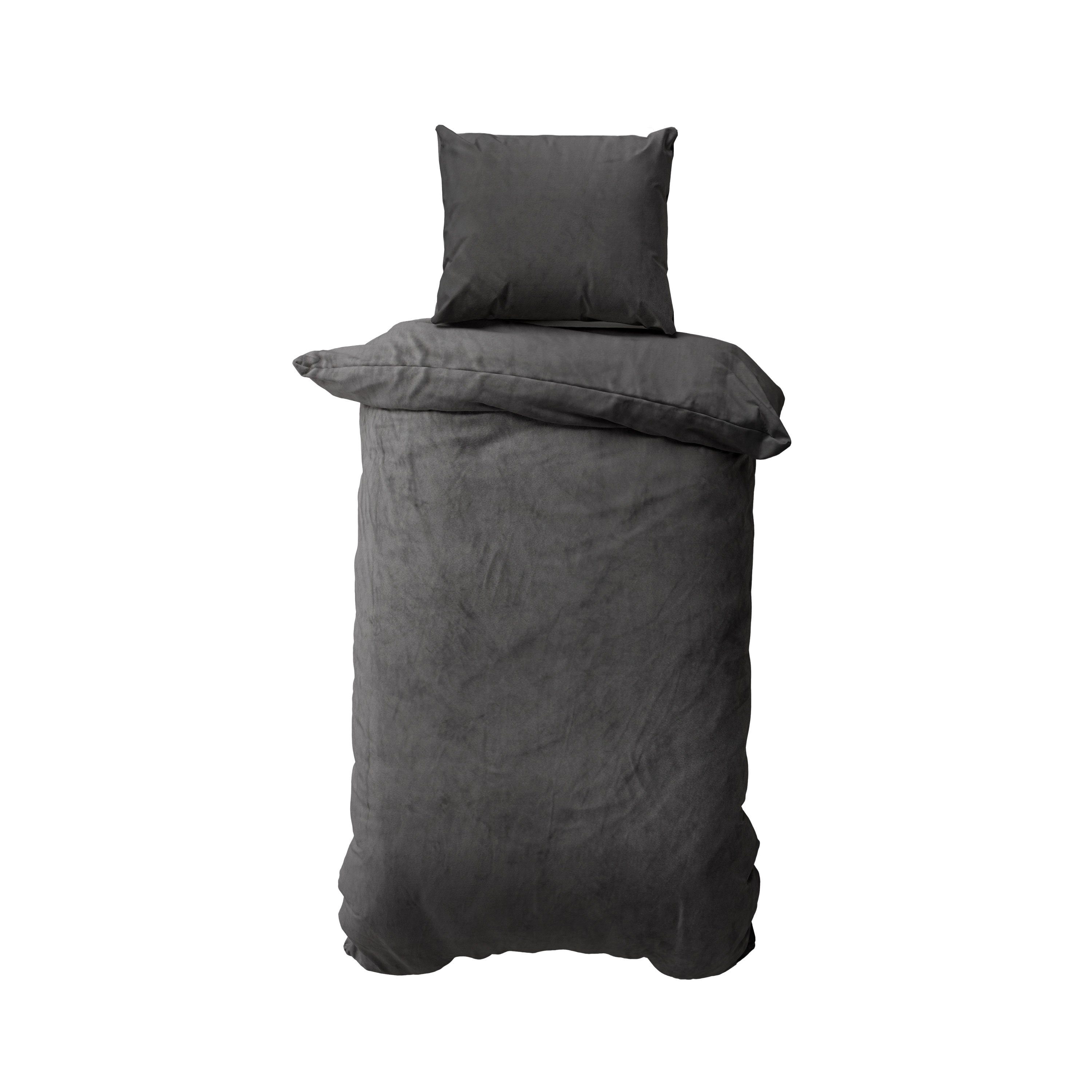 Devior Bettwäsche Wende Nicky Plüsch Winter Bettbezug Set Cashmere Touch Coral Fleece, Fleece, 2 teilig, warmer Bezug mit YKK Reißverschluss und Kissenbezug