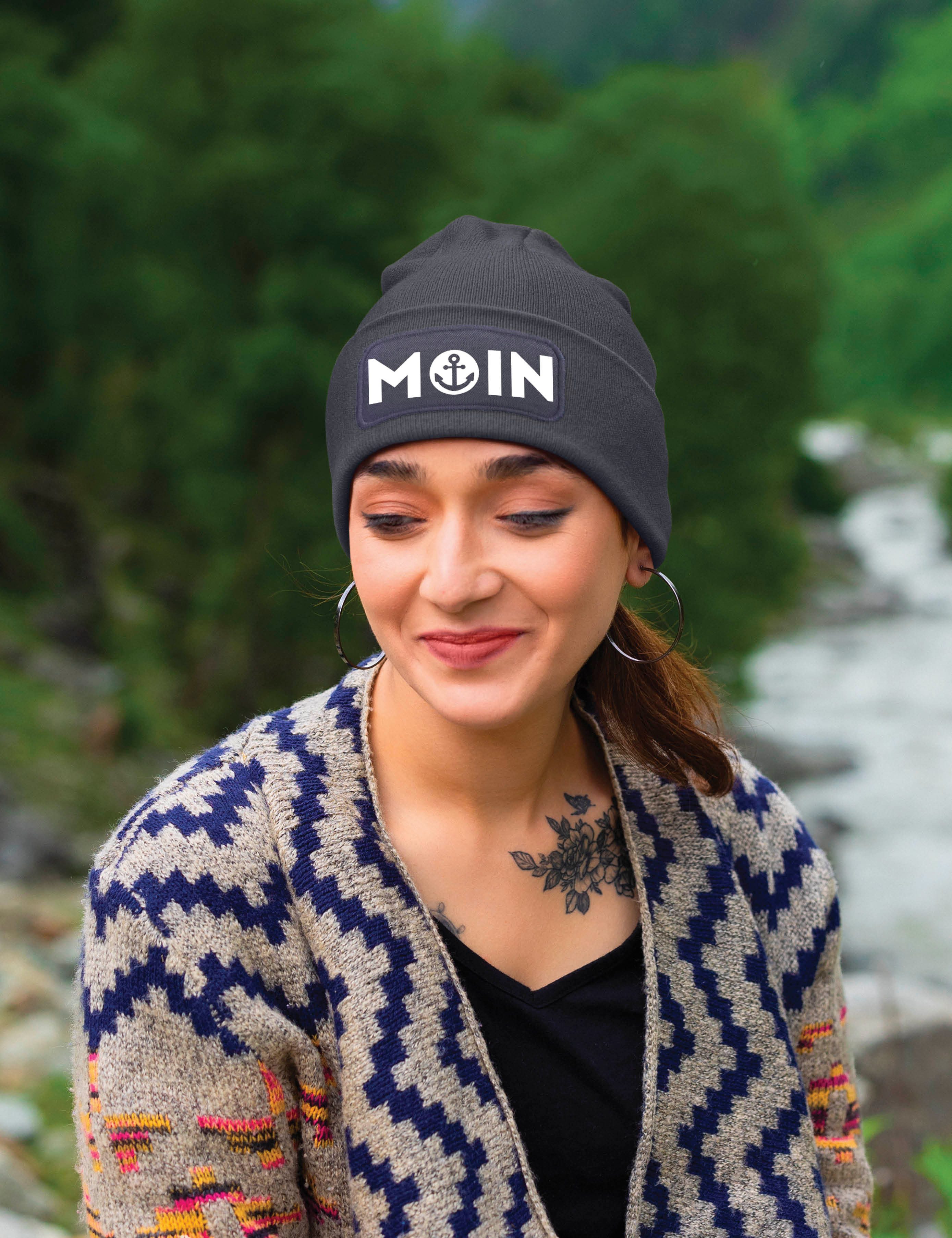 Youth Designz Beanie Moin Anker Unisex Beanie Mütze für Herren & Damen mit modischem Sprunt Print