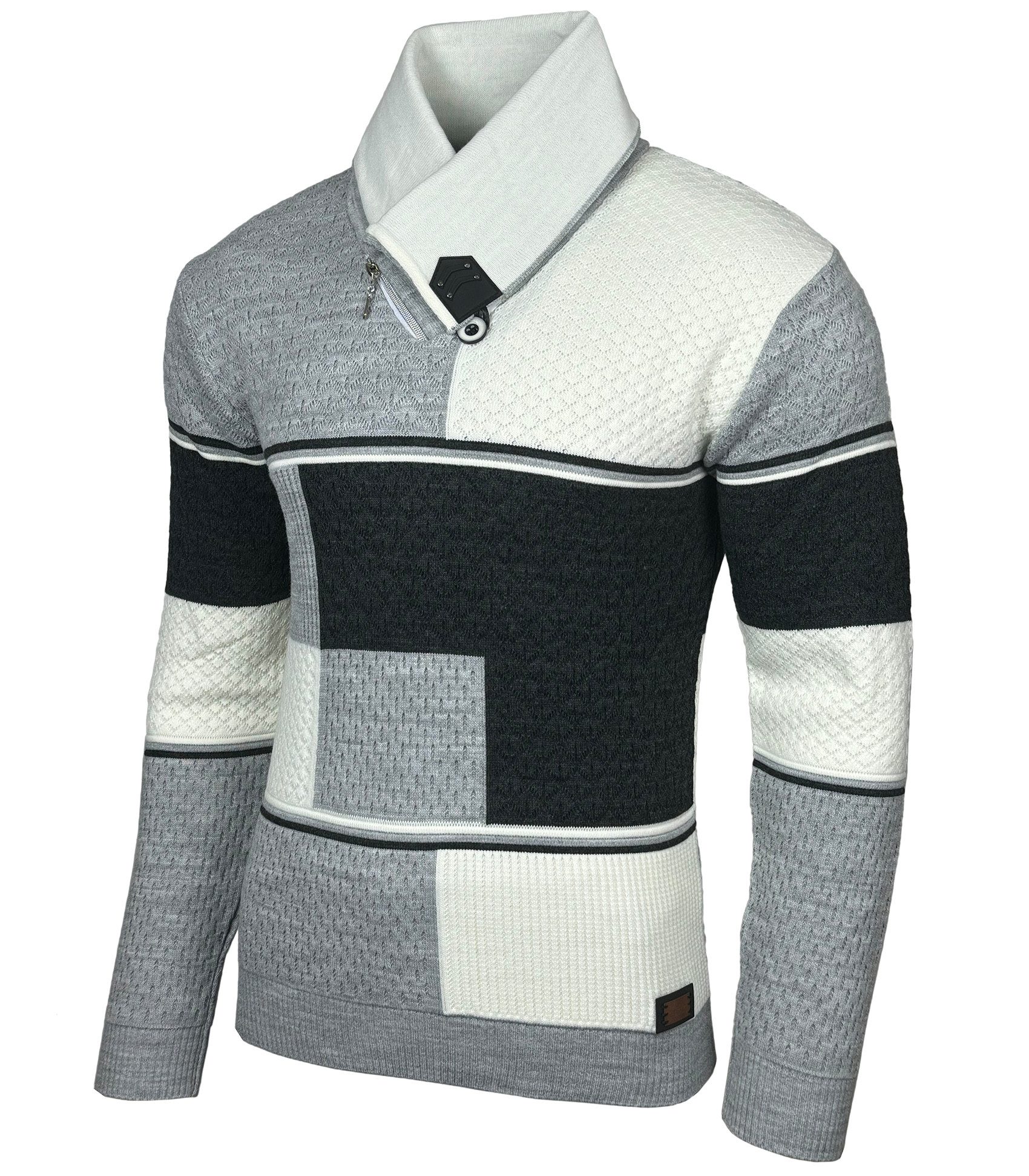 Baxboy Strickpullover Baxboy Herren Feinstrick Pullover günstig online kaufen