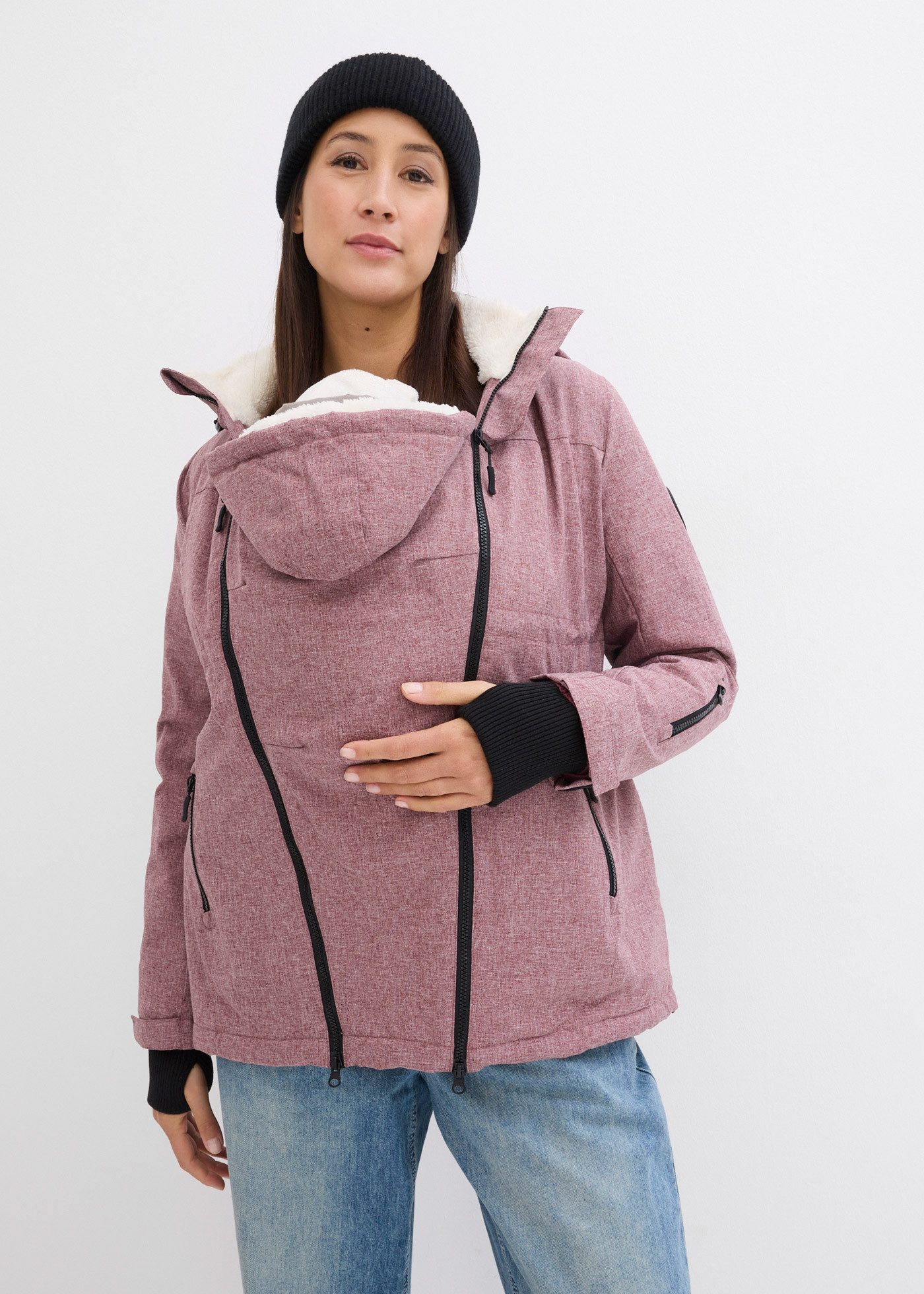 bonprix Umstandsjacke regen- und windabweisendes Obermaterial, herausnehmbarer Trageeinsatz