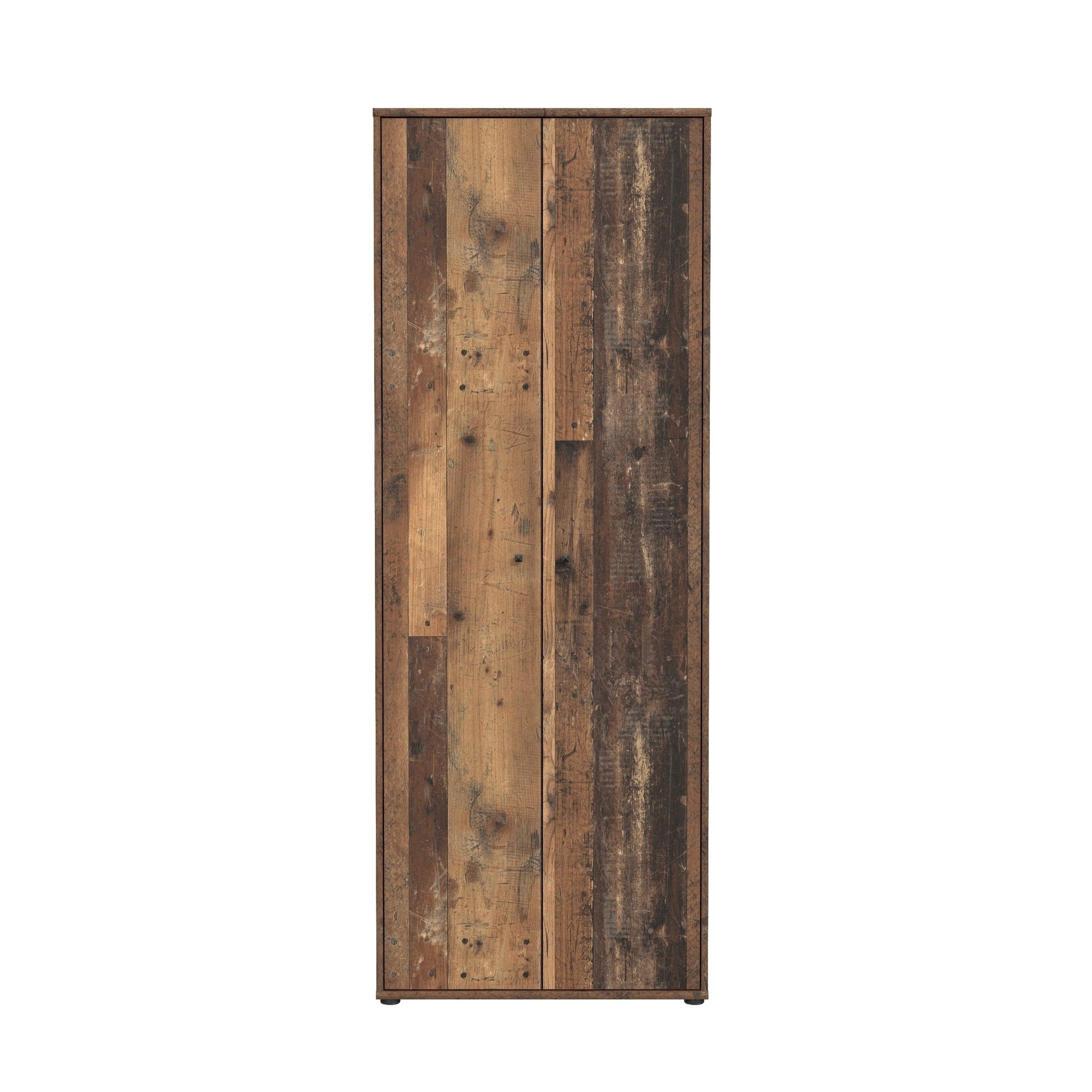 PREISBRECHER Mehrzweckschrank TEMPRA2 5 Böden, Old – Wood Vintage Dekor - 73,7x197,5x34,8 (BxHxT)