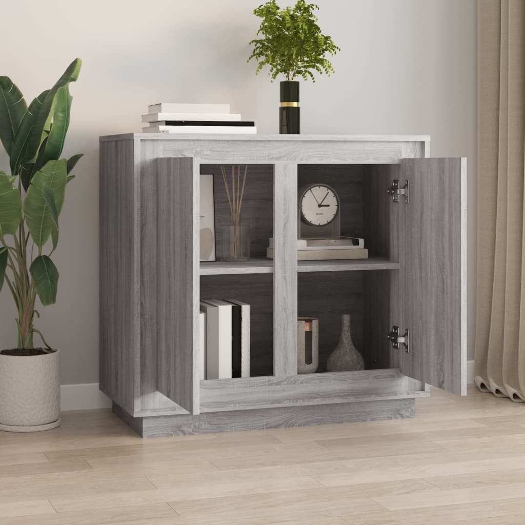 vidaXL Sideboard Sideboard Grau Sonoma 80x34x75 günstig online kaufen