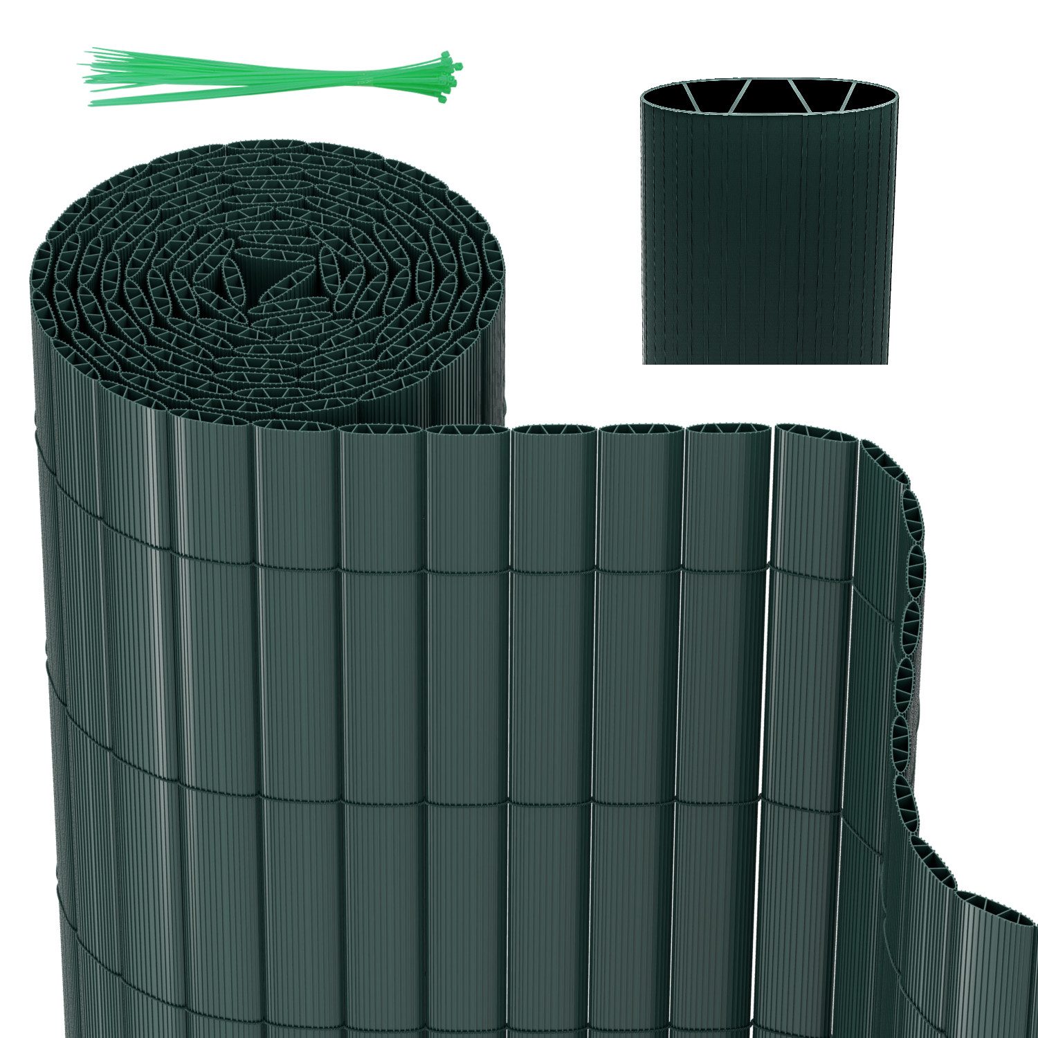 Clanmacy Balkonsichtschutz PVC Sichtschutzmatte Sichtschutz Balkon günstig online kaufen